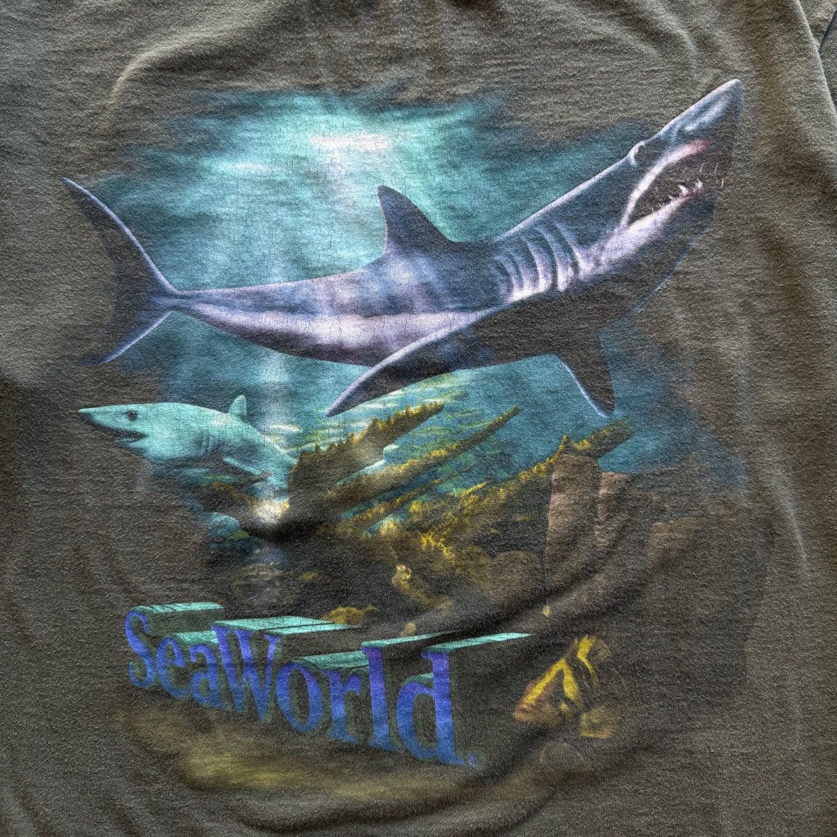 Vintage 1997 Vintage SeaWorld Shark Tee Size US L / EU 52-54 / 3 - 3 Thumbnail