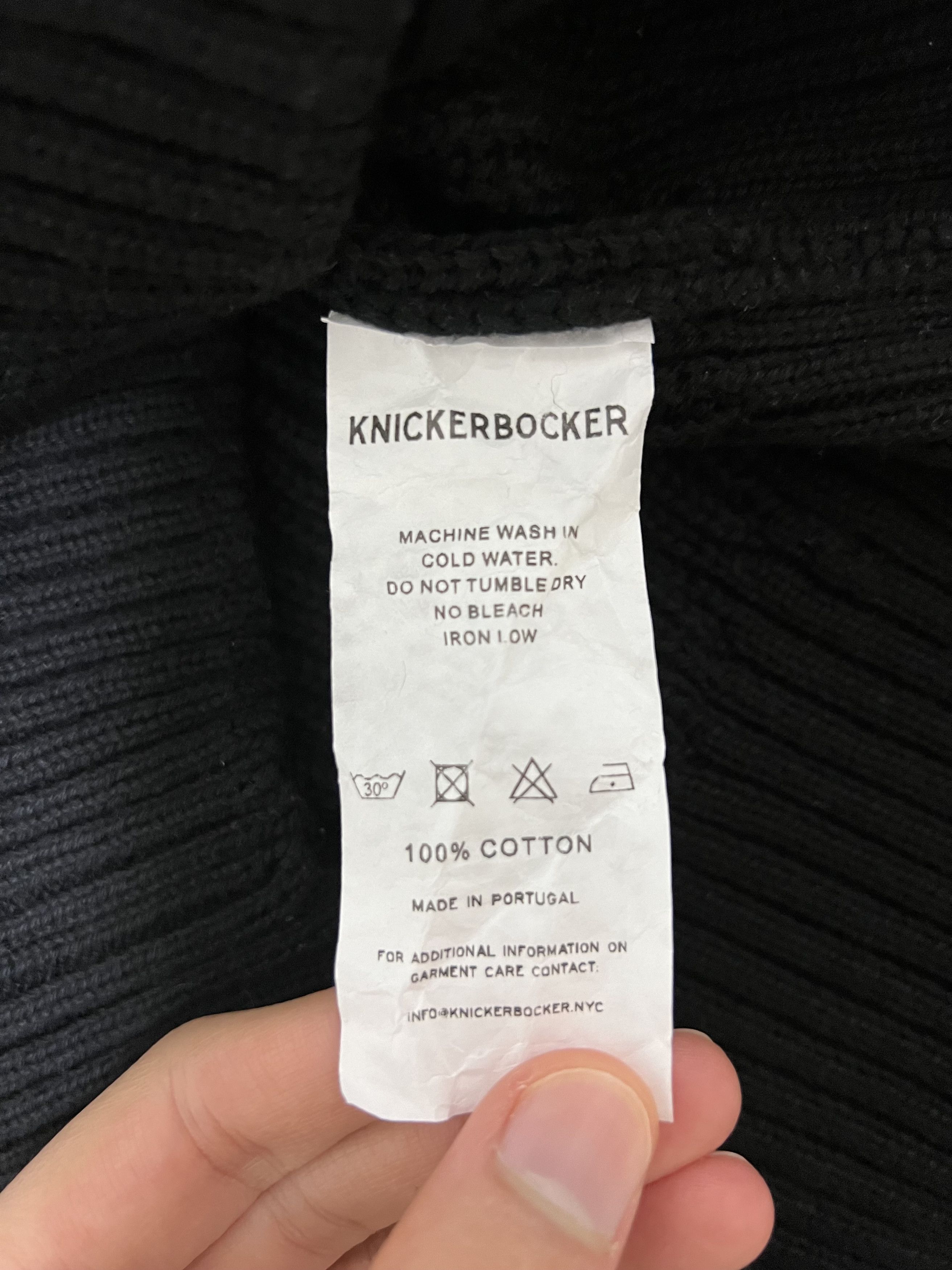 Knickerbocker Mfg Co 💚 Knickerbocker Heavy Rib Cotton Sweater Black Medium NEW Size US M / EU 48-50 / 2 - 10 Thumbnail