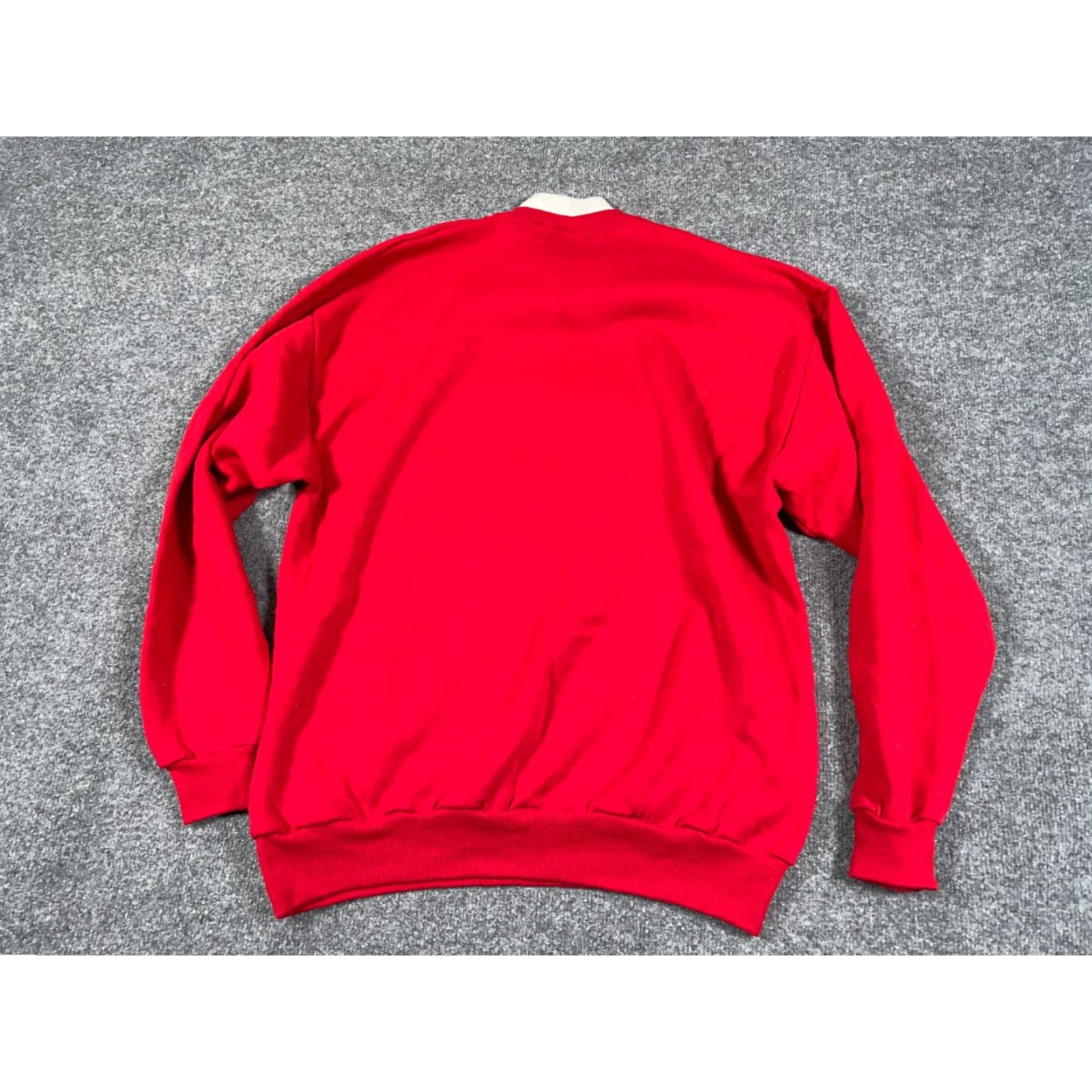 Vintage VINTAGE Morning Sun Cat Sweatshirt Adult XL Red Double Collar Grandma Festive Shirt Size XL / US 12-14 / IT 48-50 - 2 Thumbnail