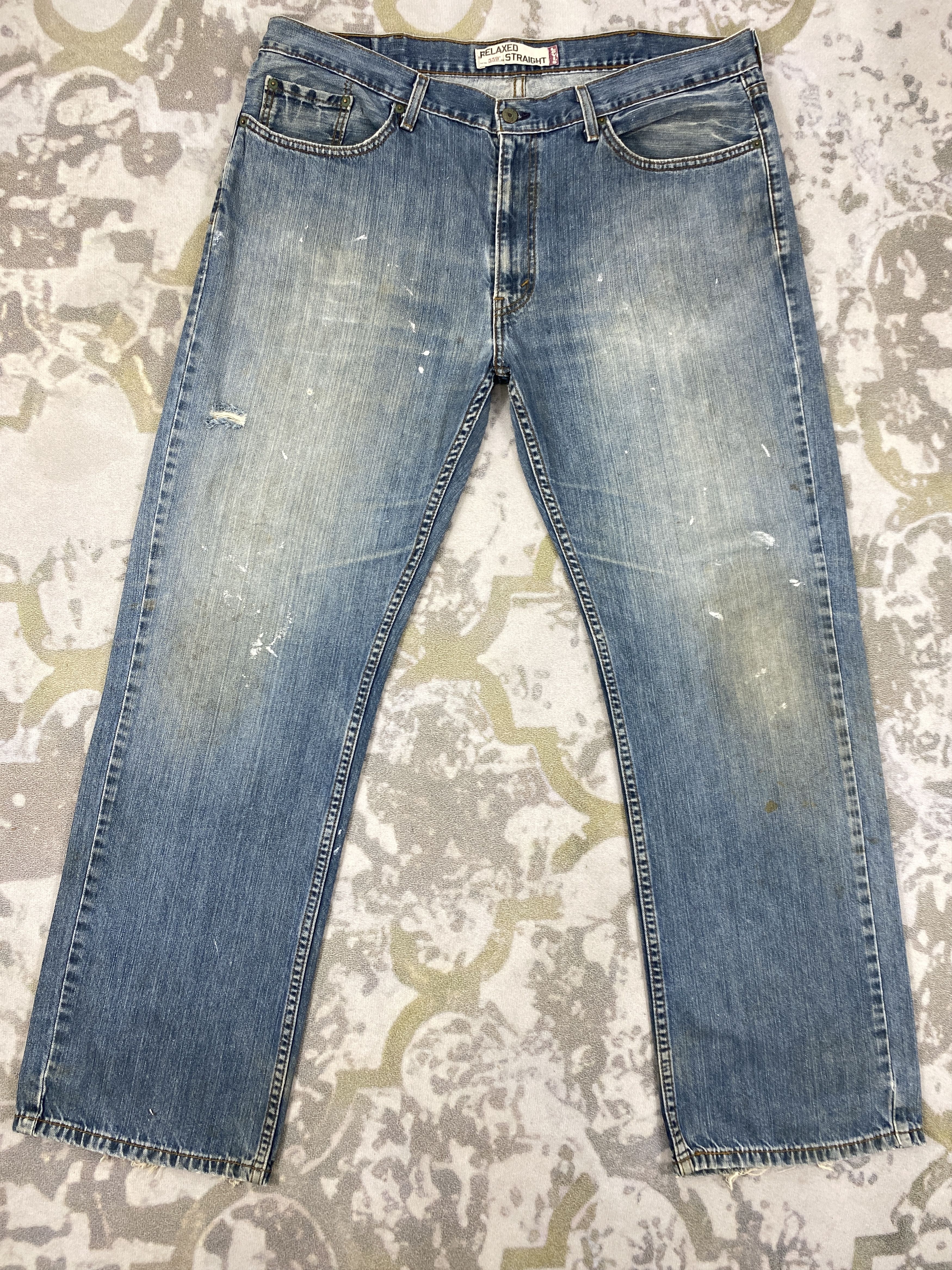 image of Distressed Denim x Levis Distressed Blue Vintage Levi's 559 41X31.5 Denim -Jn1446 in Blue Distresse