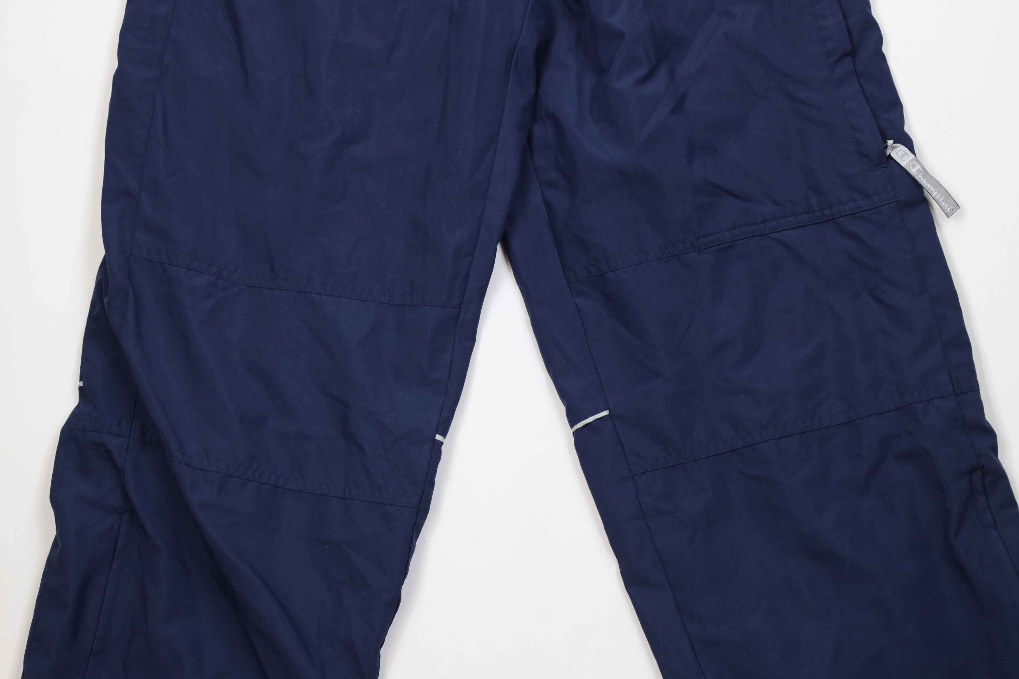 Champion Vintage 90s Champion Spell Out Lined Wide Leg Pants Blue Size US 34 / EU 50 - 3 Thumbnail