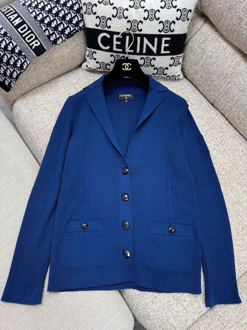 Chanel Chanel Lapel two-pocket double-c sleeve label knitted card Size XS / US 0-2 / IT 36-38 - 2 Thumbnail