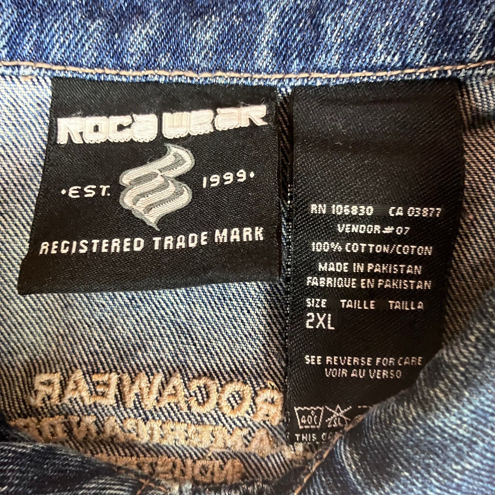 Rocawear × Vintage Vintage Y2k Rocawear Heavy Denim Jacket Size US XXL / EU 58 / 5 - 4 Thumbnail