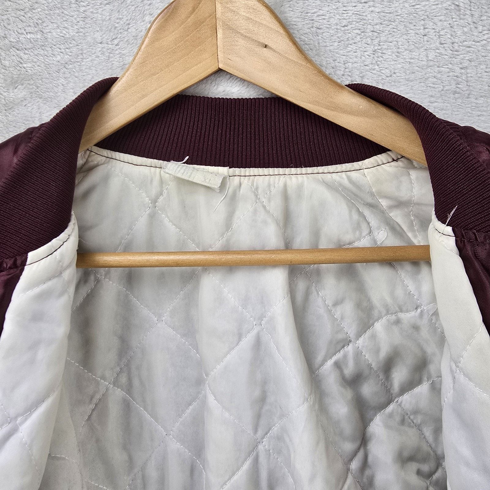Other Vintage Texas A&M Aggies Satin Bomber Jacket XL Maroon 80s Size US XL / EU 56 / 4 - 8 Thumbnail