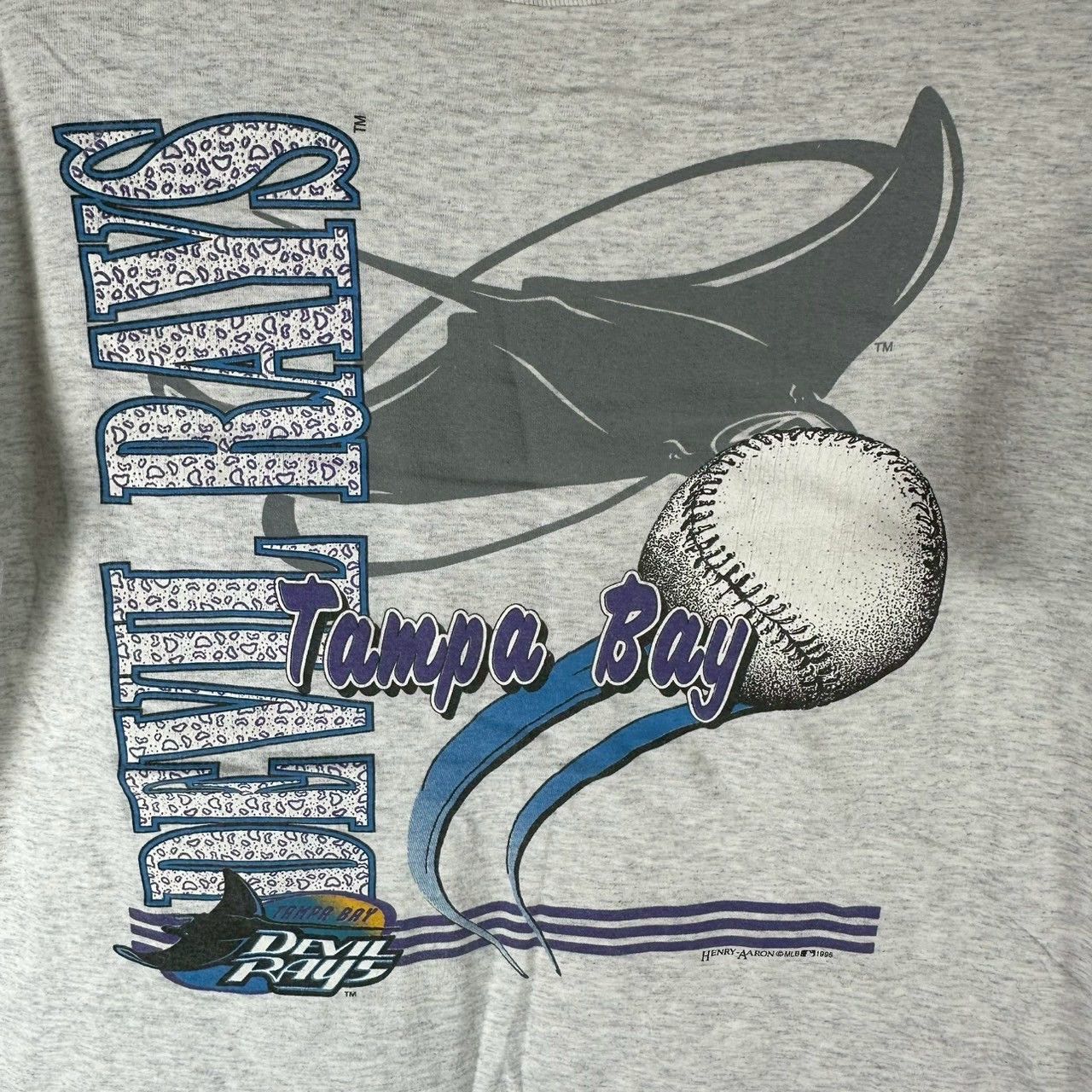 Vintage ​​​Vintage 1996 Tampa Bay Devil Rays Baseball MLB T-shirt Size US L / EU 52-54 / 3 - 2 Thumbnail
