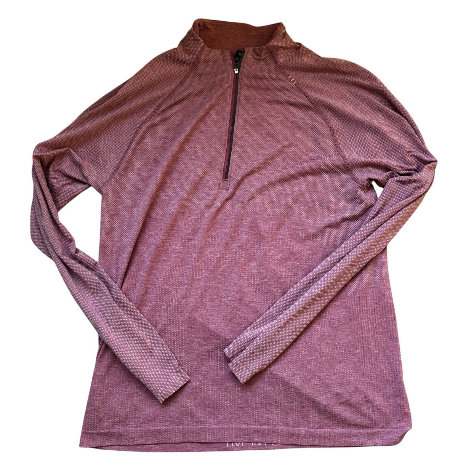 Lululemon Lululemon Surge Warm 1/2 Zip M3AN8S Heathered Orange/ Pink Size US L / EU 52-54 / 3 - 1 Thumbnail
