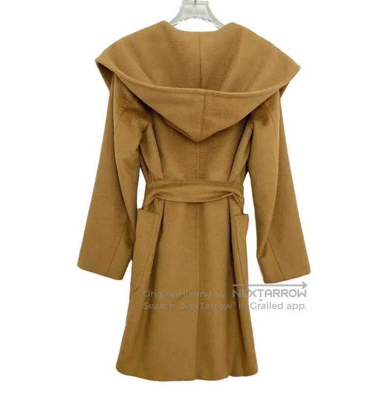 Max Mara MaxMara Khaki Alpaca Wool Coat for Women . Size XS / US 0-2 / IT 36-38 - 2 Thumbnail