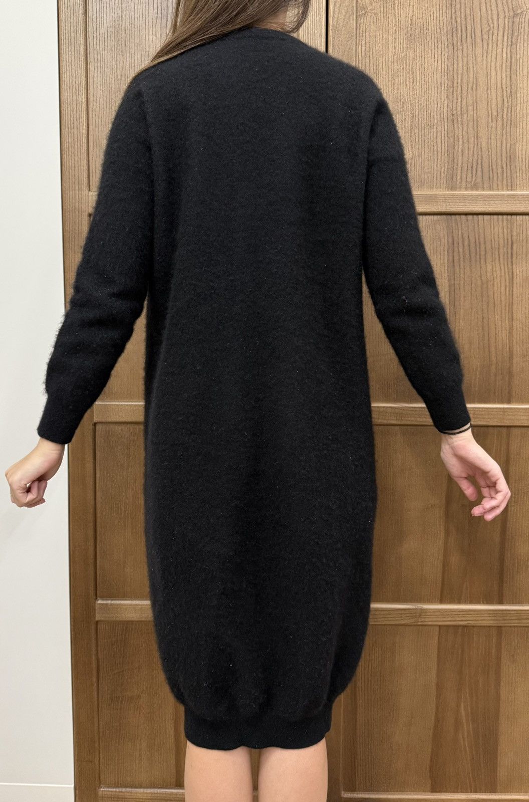 Vintage Frenckenberger F/W 2018 Pure Cashmere Black Knit Dress Size S / US 4 / IT 40 - 2 Thumbnail