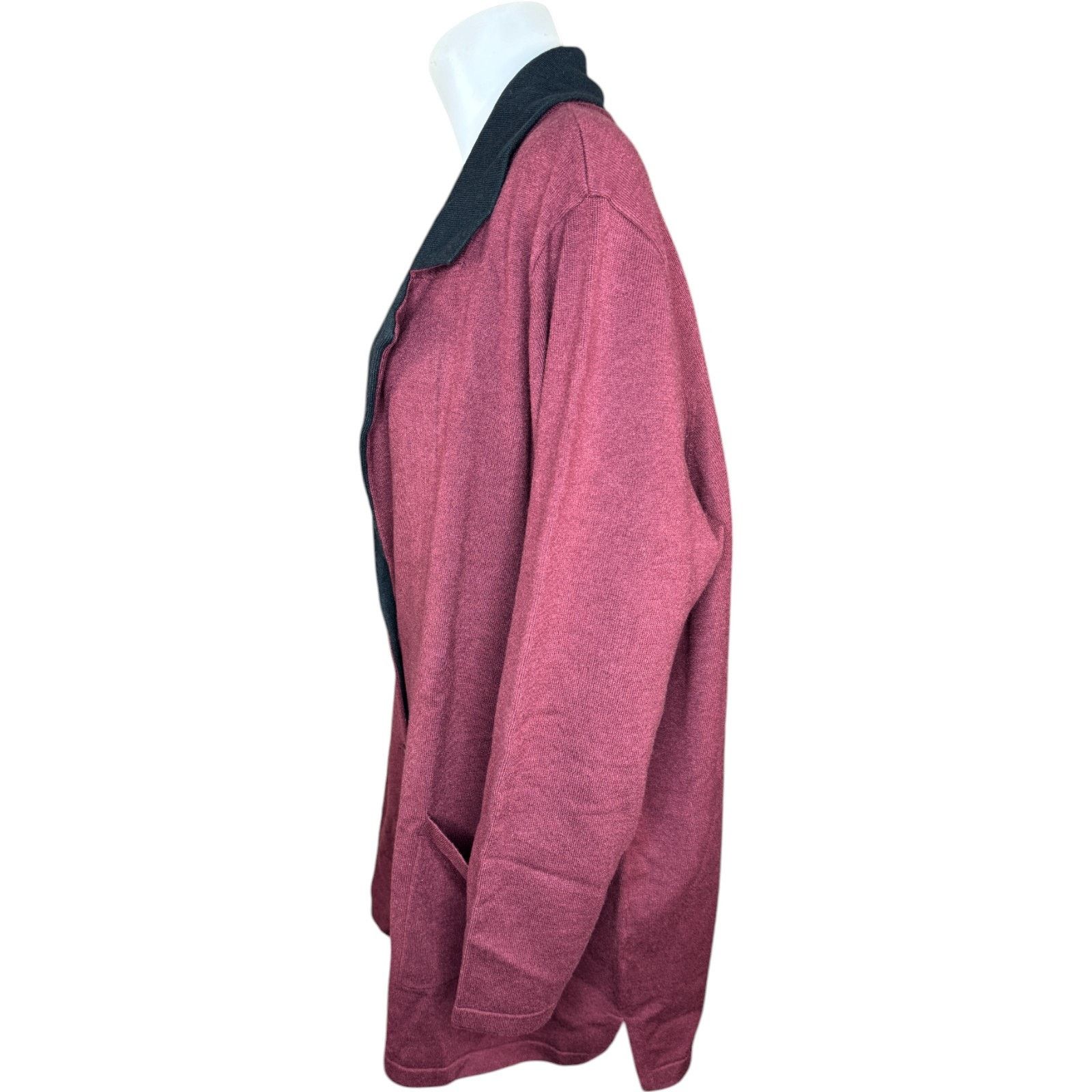 Jason Wu J Jason Wu Double Knit Jacket Wine 3X Pockets Size 3XL / US 20-22 - 4 Thumbnail