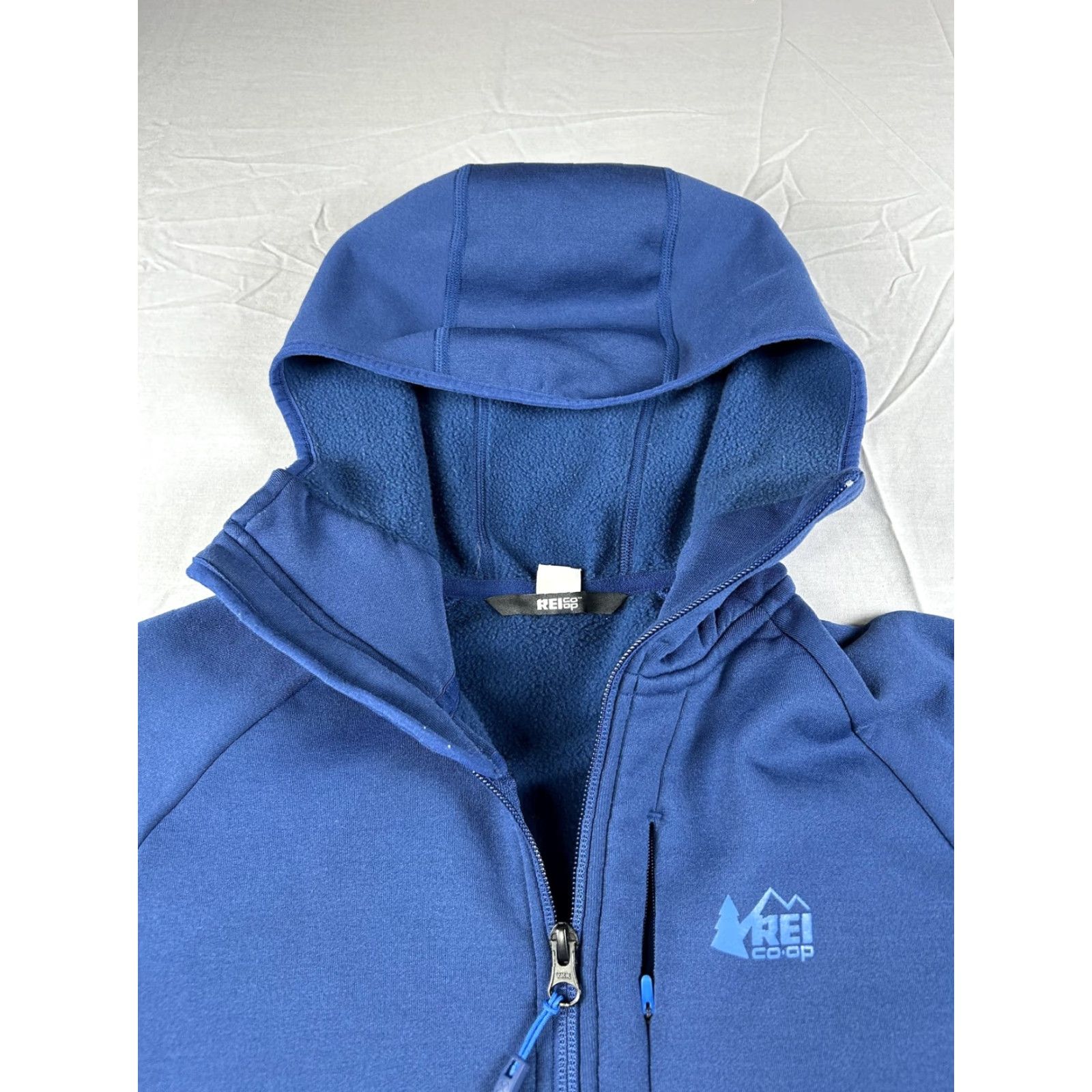Vintage REI Co-op Jacket Mens Medium Blue Fleece Lined Softshell Hooded Full Zip Jacket Mens M Blue Size US M / EU 48-50 / 2 - 4 Thumbnail