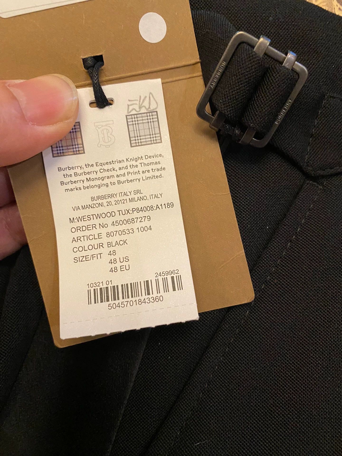 Burberry Burberry Black Wool Evening Trousers 48 Size US 32 / EU 48 - 8 Thumbnail