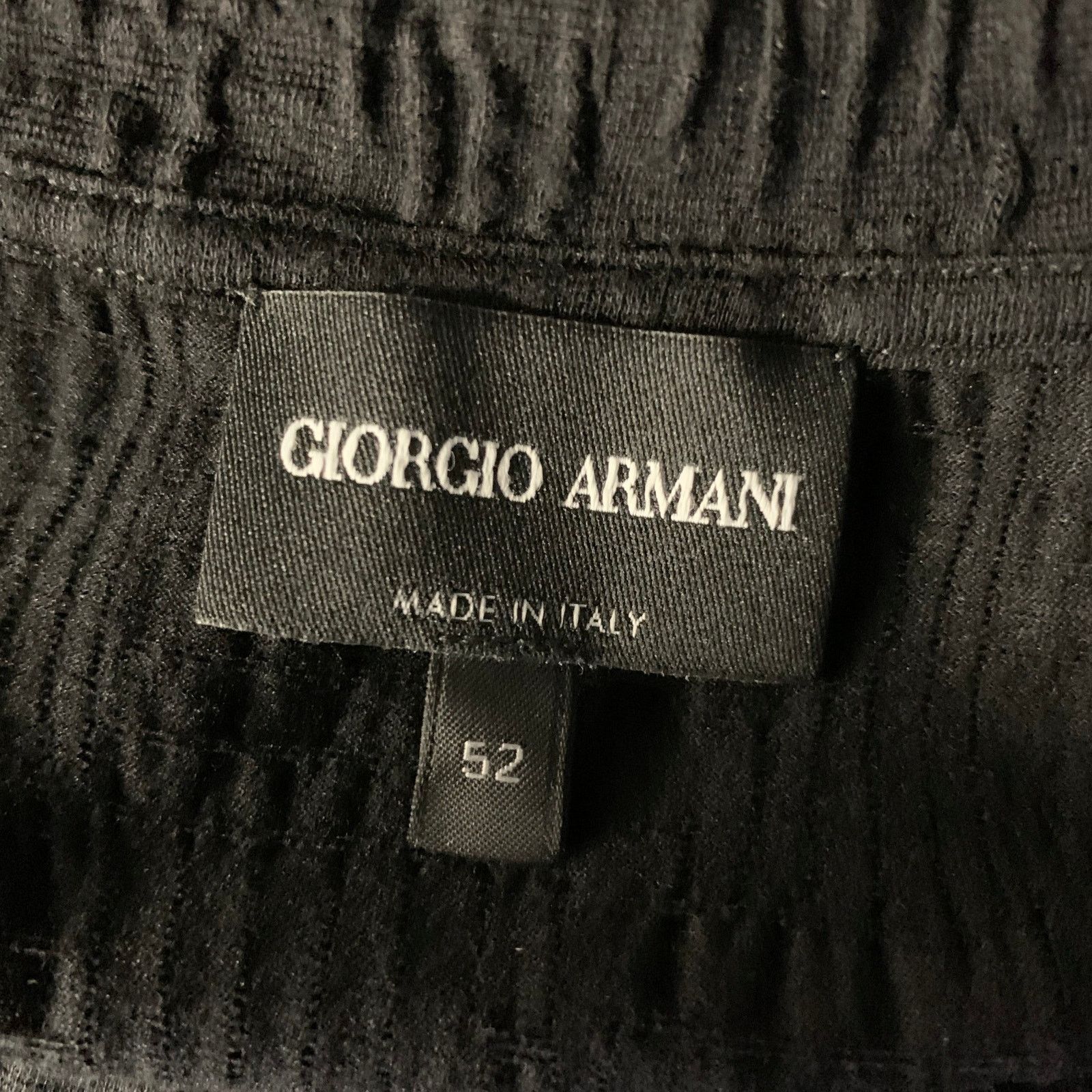 Giorgio Armani GIORGIO ARMANI Size XL Black Jacquard Viscose Blend T-shirt Size US L / EU 52-54 / 3 - 5 Thumbnail