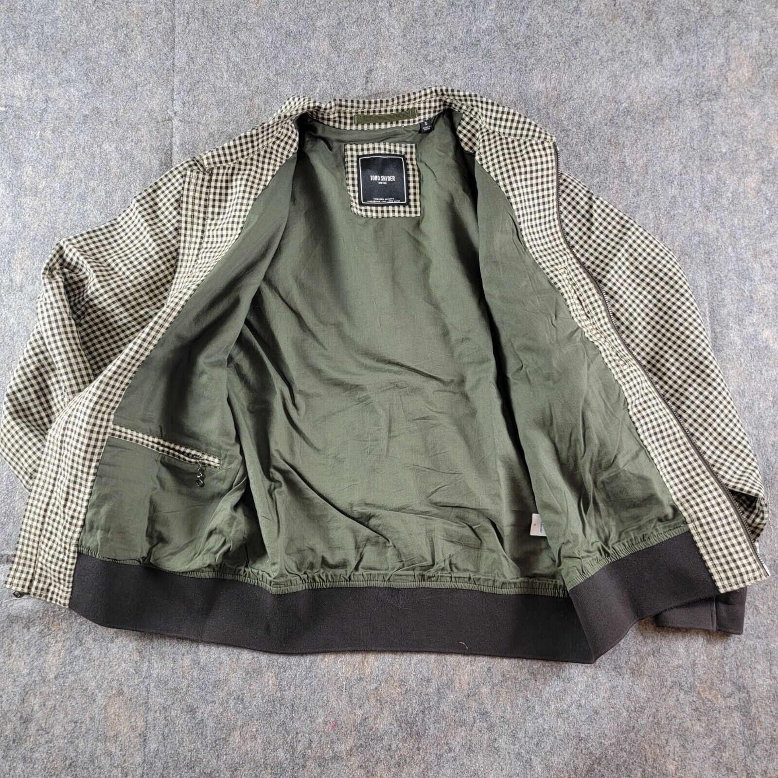 Todd Snyder Todd Snyder Gingham Scooter Bomber Jacket size S Cream Size US S / EU 44-46 / 1 - 5 Thumbnail