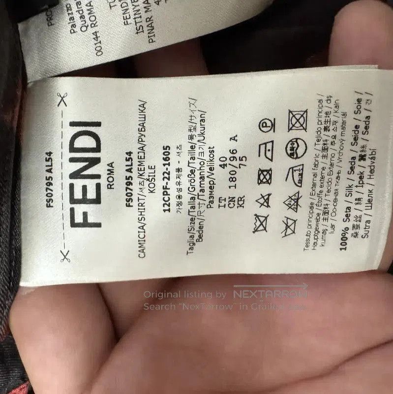 Fendi Fendi Black Silk Logo Print Shirt . Size US M / EU 48-50 / 2 - 4 Thumbnail