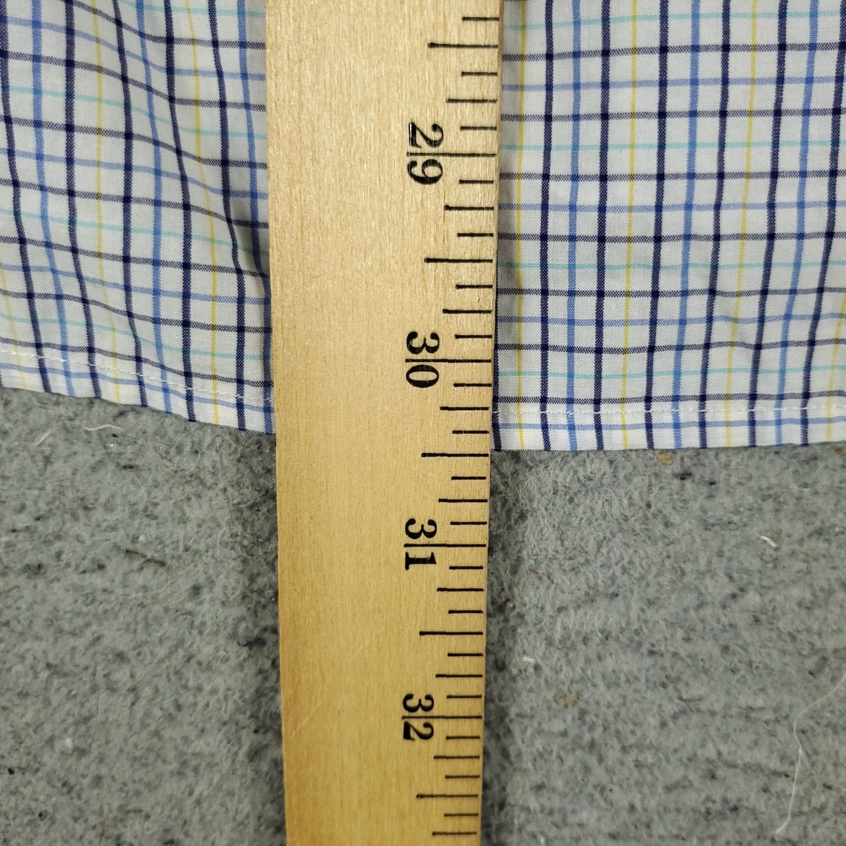 Ralph Lauren Ralph Lauren Men's Shirt Slim Fit Blue Yellow Plaid Long Sleeve Button-Up Cotton Size 40R - 5 Thumbnail