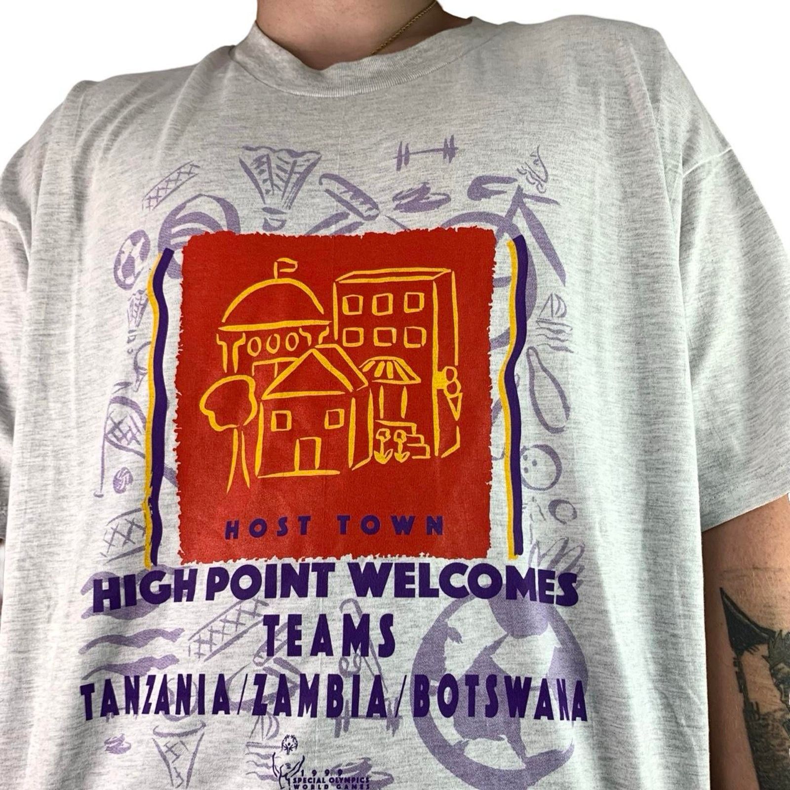 Vintage Vintage 90s Special Olympics Graphic T-shirt Size US XXL / EU 58 / 5 - 1 Thumbnail