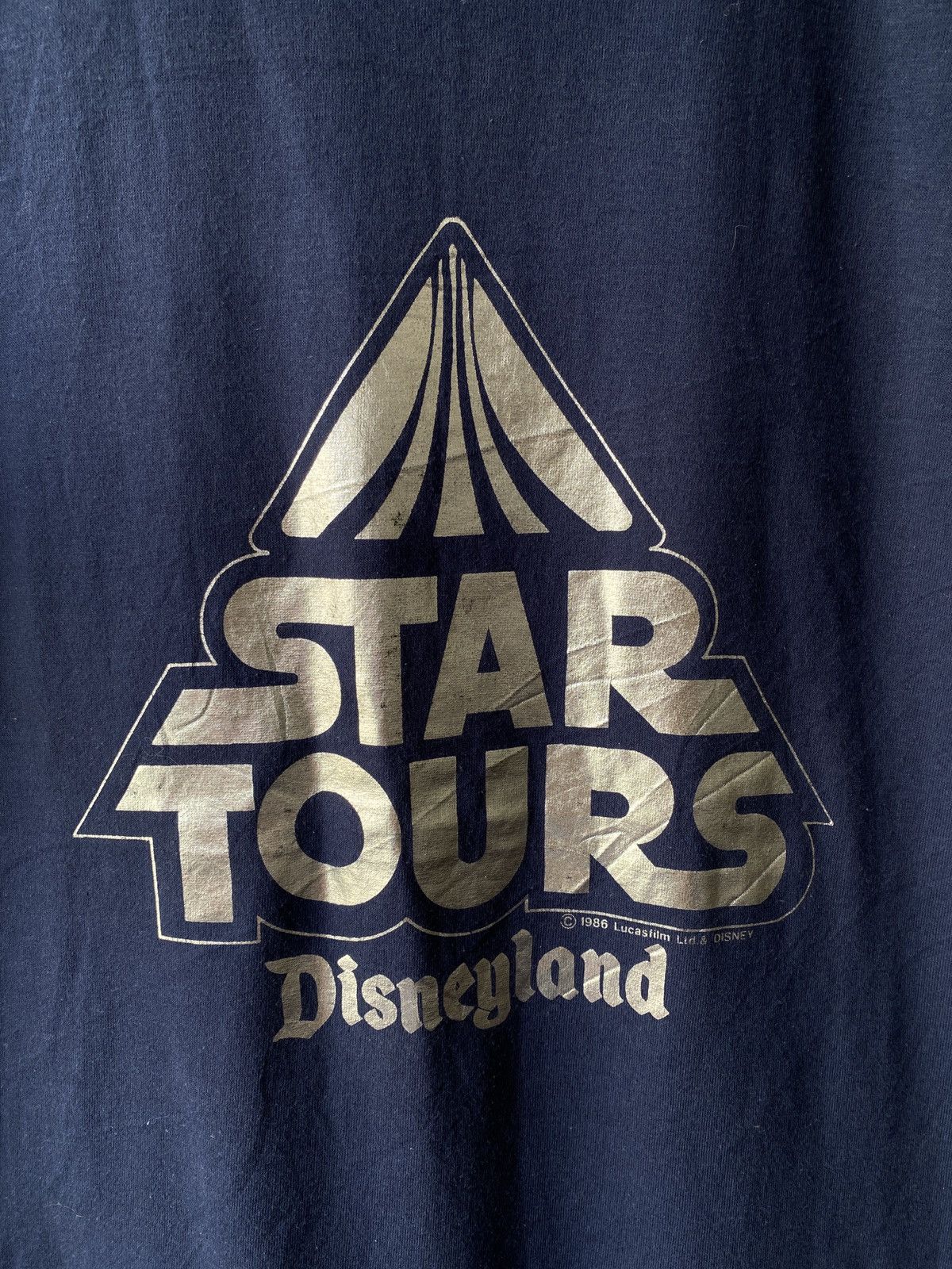 Disney × Star Wars × Vintage 1980s - Star Tours Disneyland Lucas Film T Shirt Size US M / EU 48-50 / 2 - 5 Thumbnail