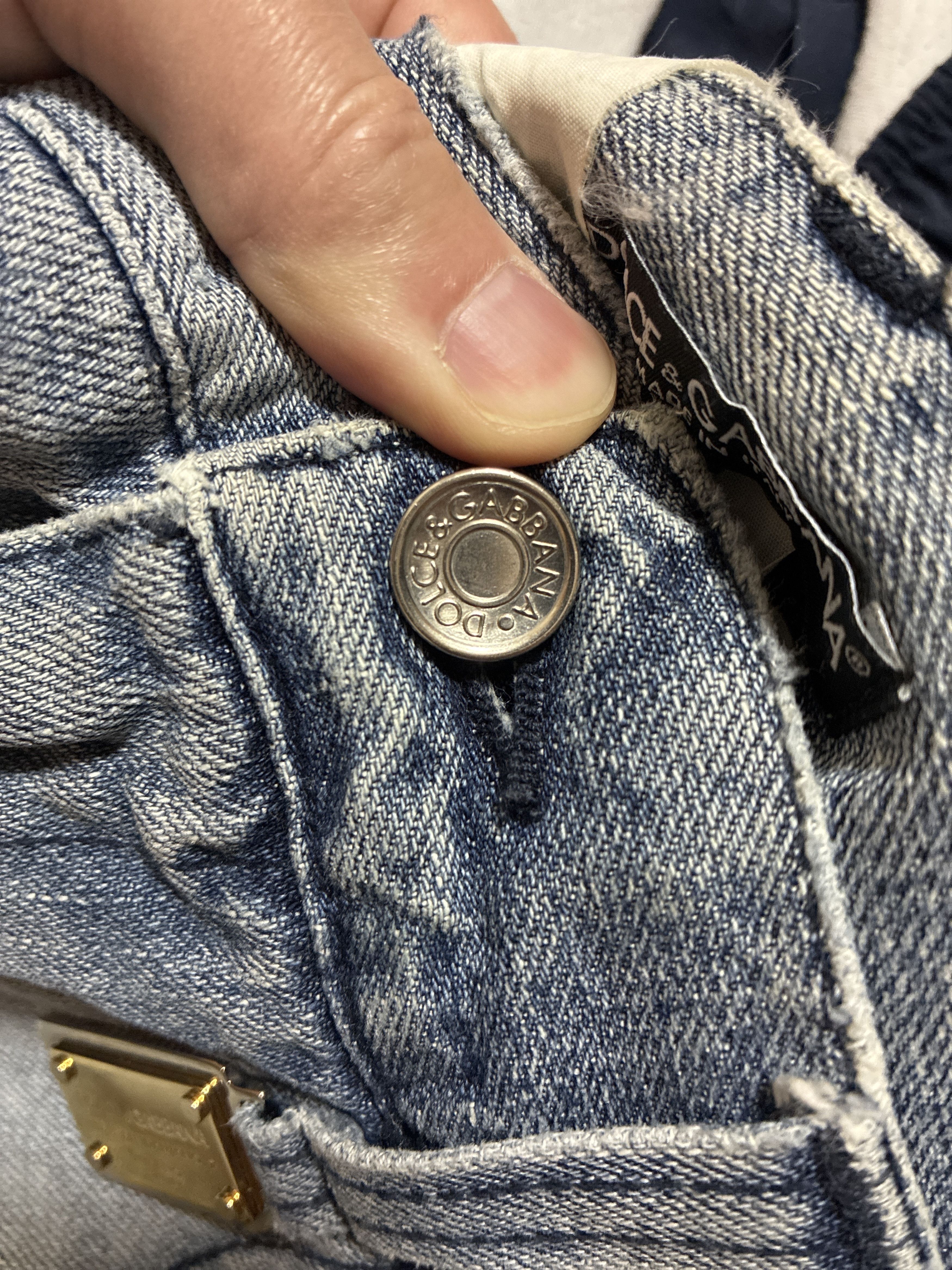 Dolce & Gabbana Dolce & Gabbana Y2K Distressed Low Rise Denim Jeans Size 44 Size US 28 / EU 44 - 4 Thumbnail