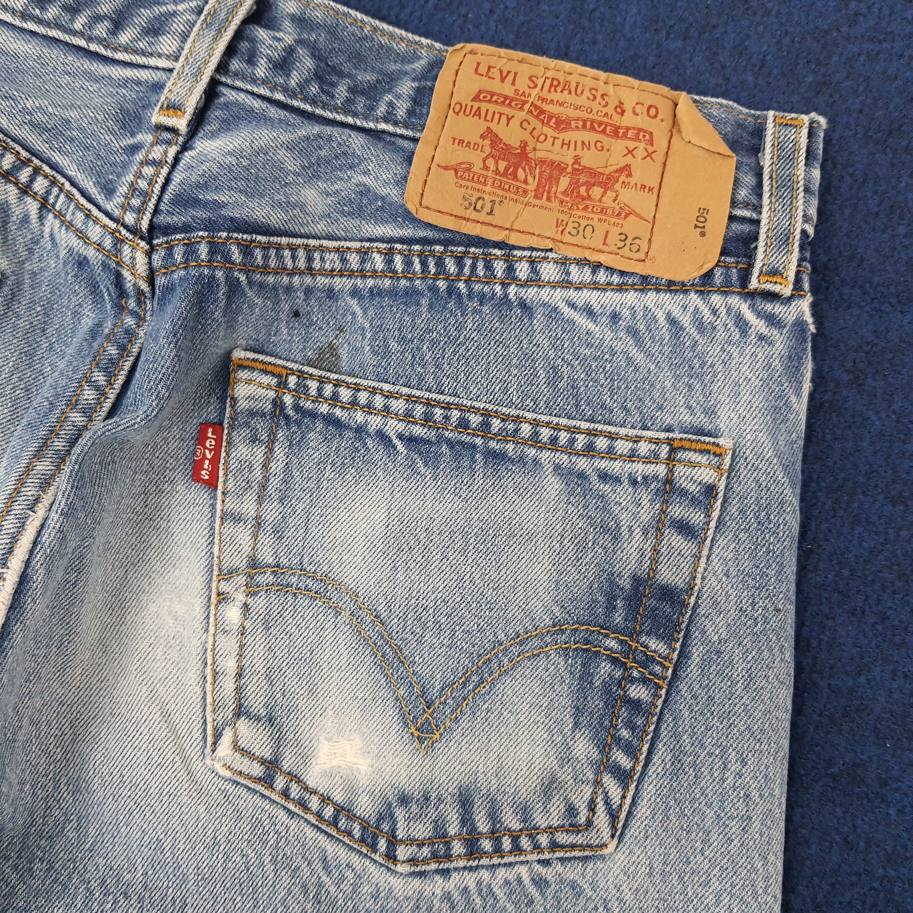 Levi's Vintage Levi's 501 Distressed with Paint Jeans C252N10 Size US 28 / EU 44 - 5 Thumbnail