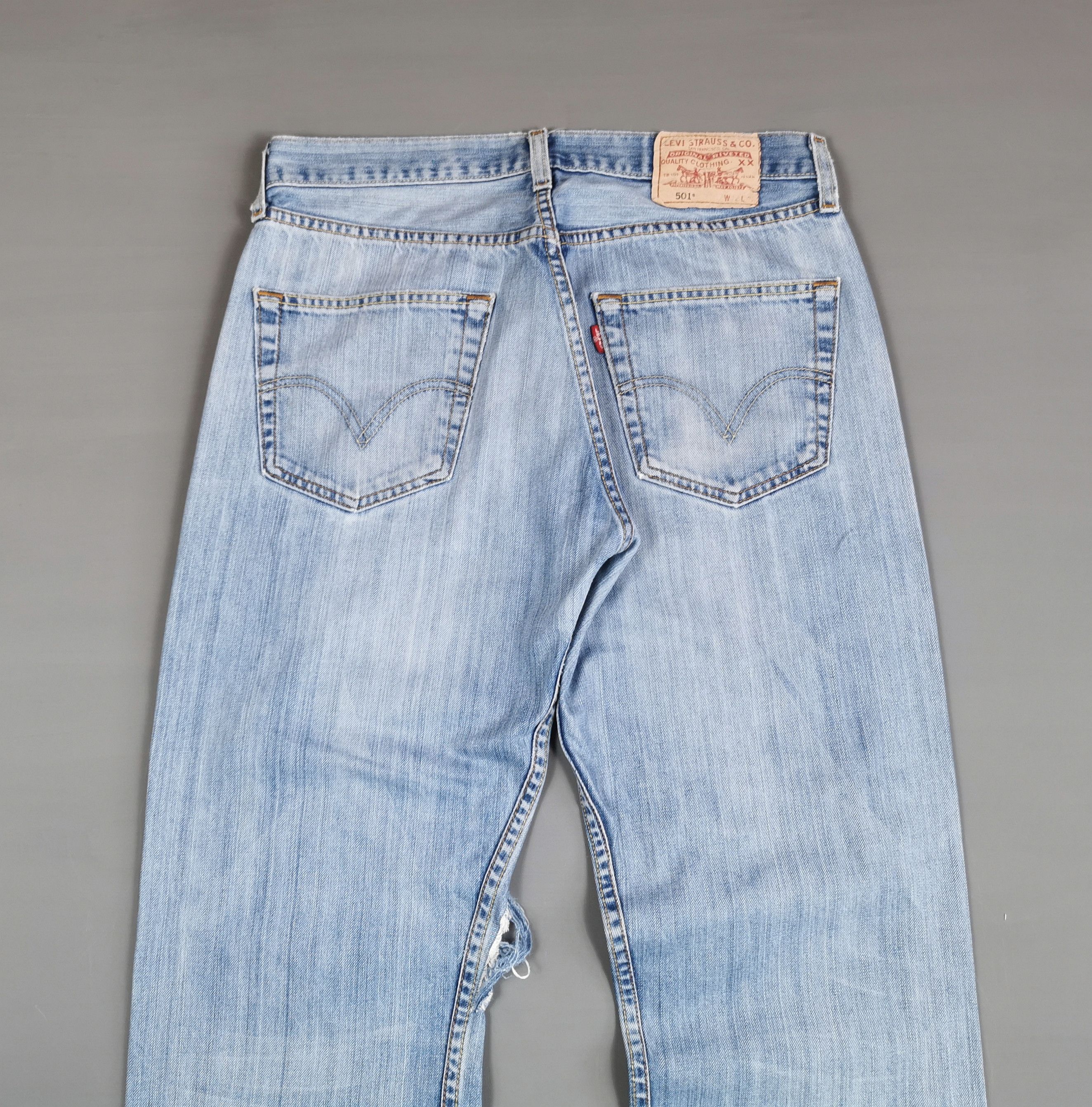 Kapital Thrashed Vintage Levis 501 Jeans Size US 31 - 3 Thumbnail