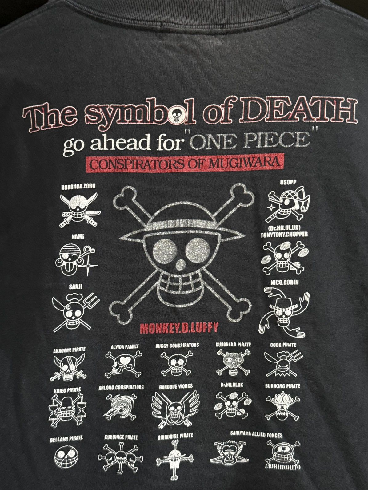 Anime × Vintage Thrashed Vintage One Piece The Symbol Of Death Logo Tee Size US L / EU 52-54 / 3 - 2 Thumbnail