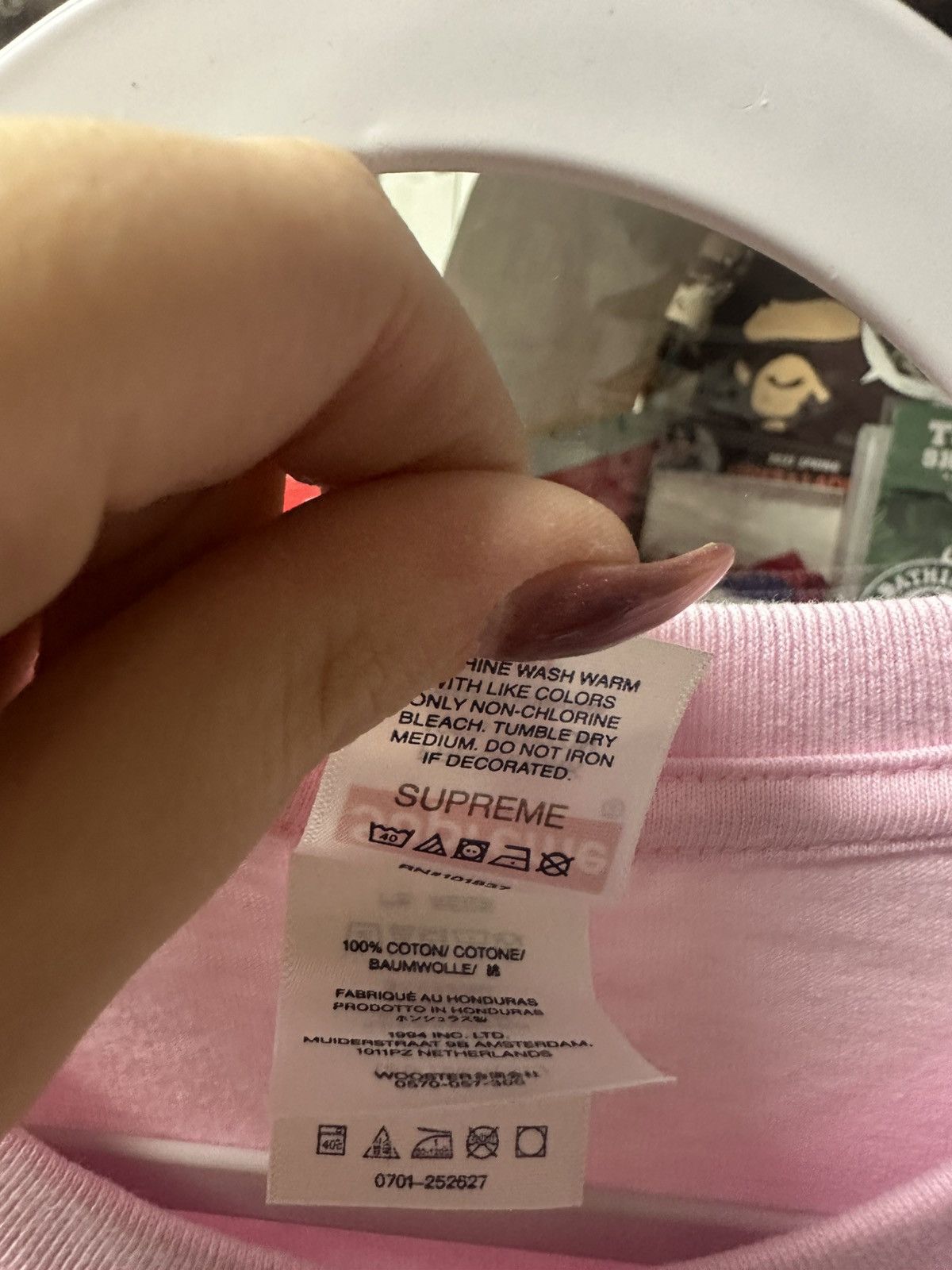 Supreme Supreme 2025 Christmas Tee (Pink) Size US XL / EU 56 / 4 - 4 Thumbnail