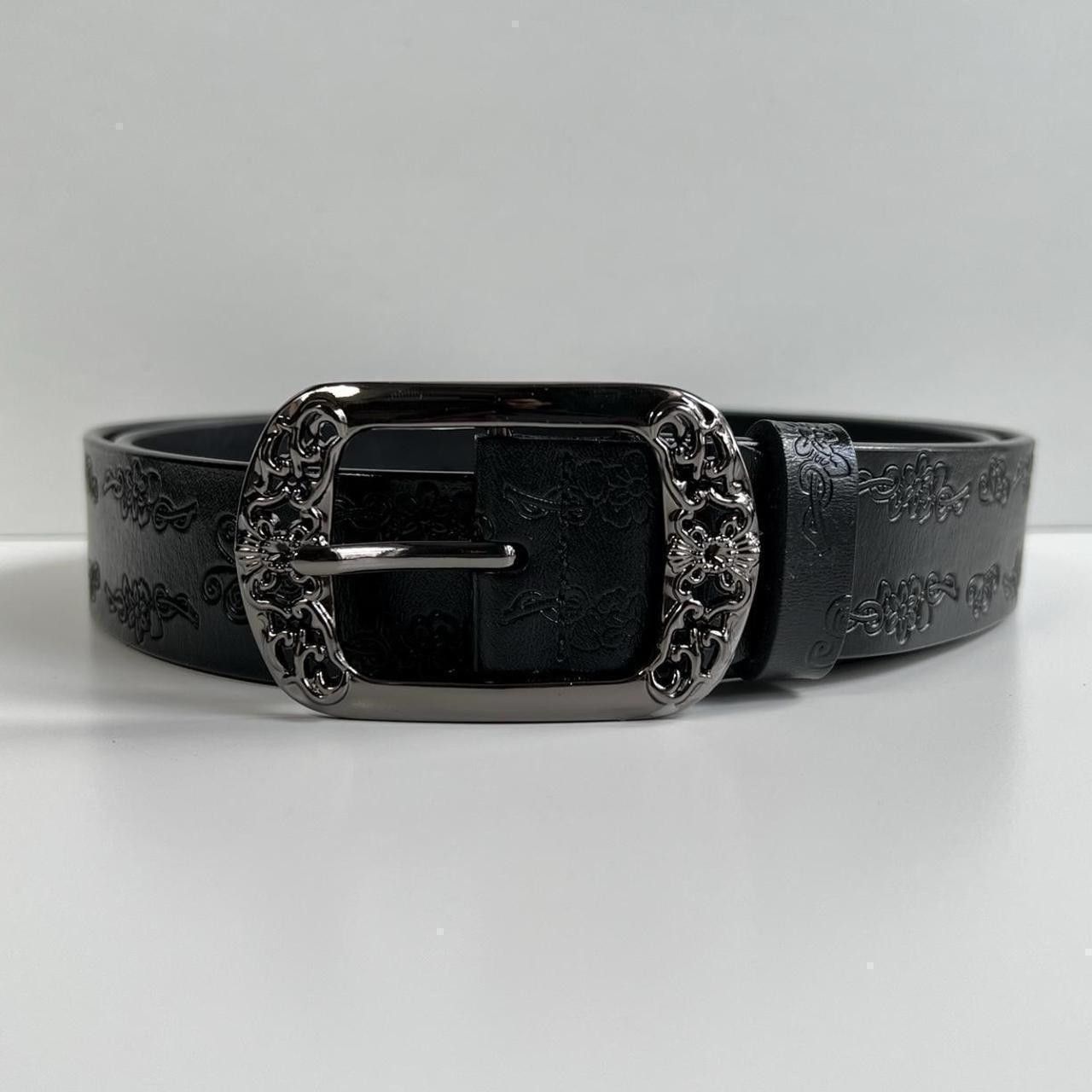 Cowboy Equipment × Vintage vintage style american western floral design black belt Size ONE SIZE - 4 Thumbnail