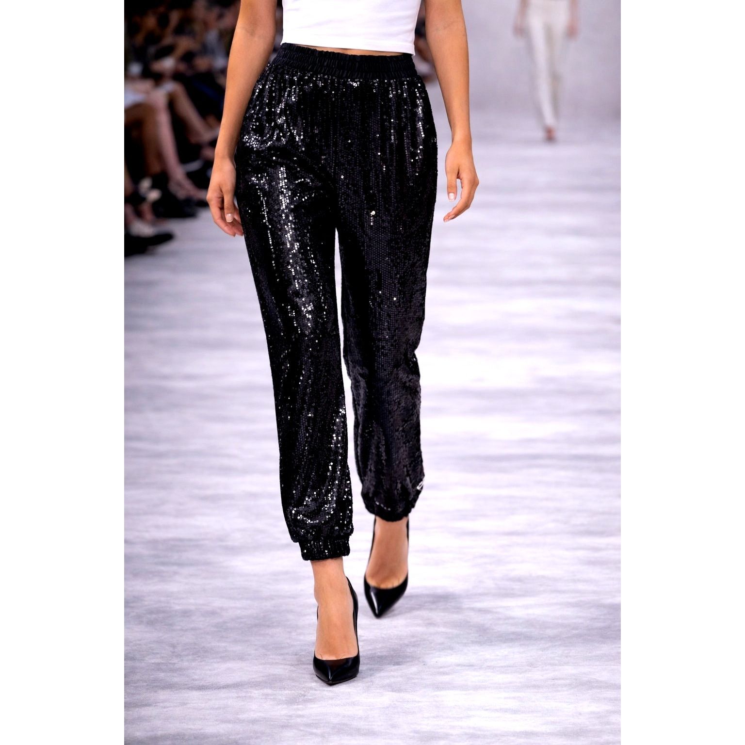 Other Shavonne Dorsey Sequin Jogger Black M Size 29" - 1 Thumbnail
