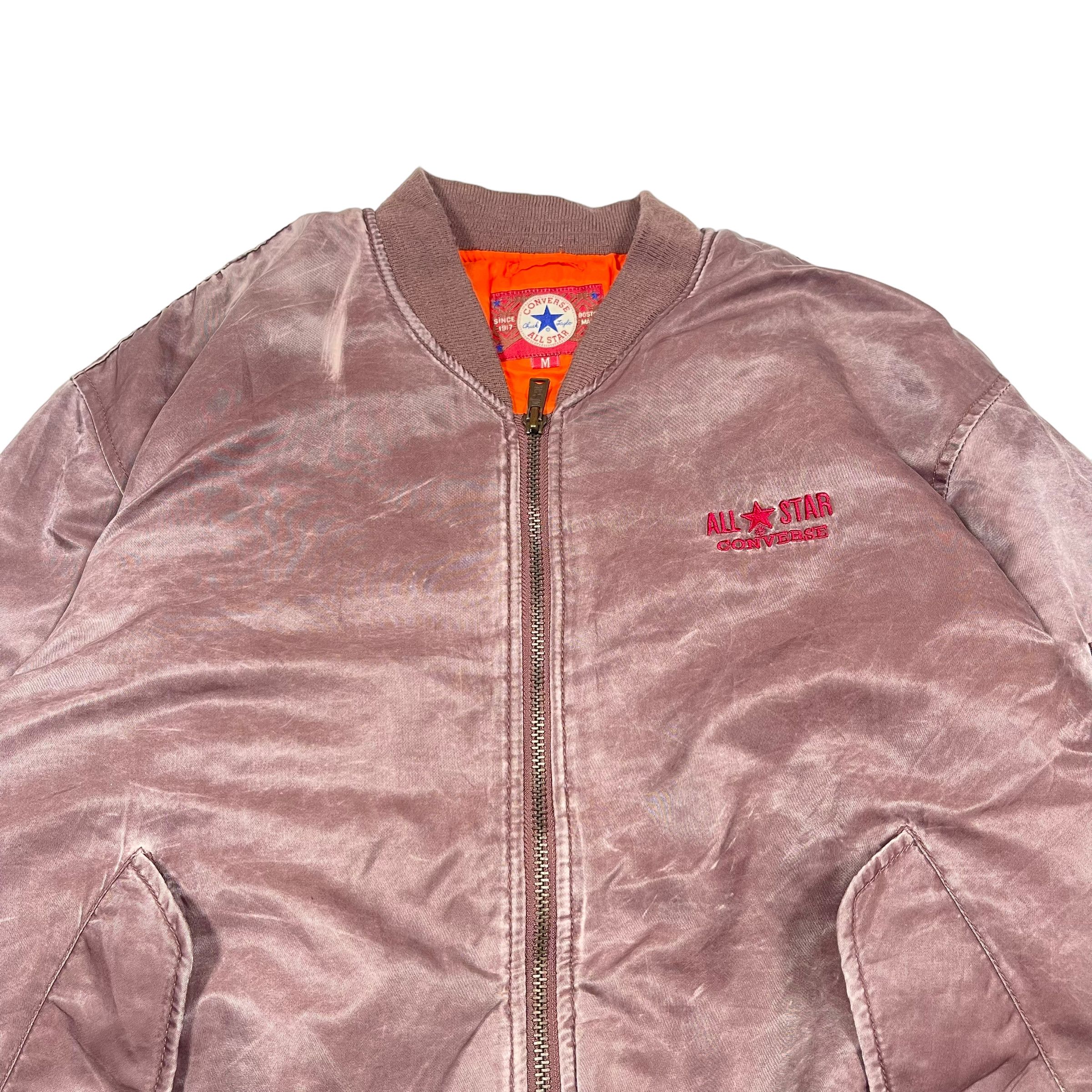 Converse × Vintage Vintage 1990s Converse Nylon Washed Bomber Jacket Size US M / EU 48-50 / 2 - 3 Thumbnail