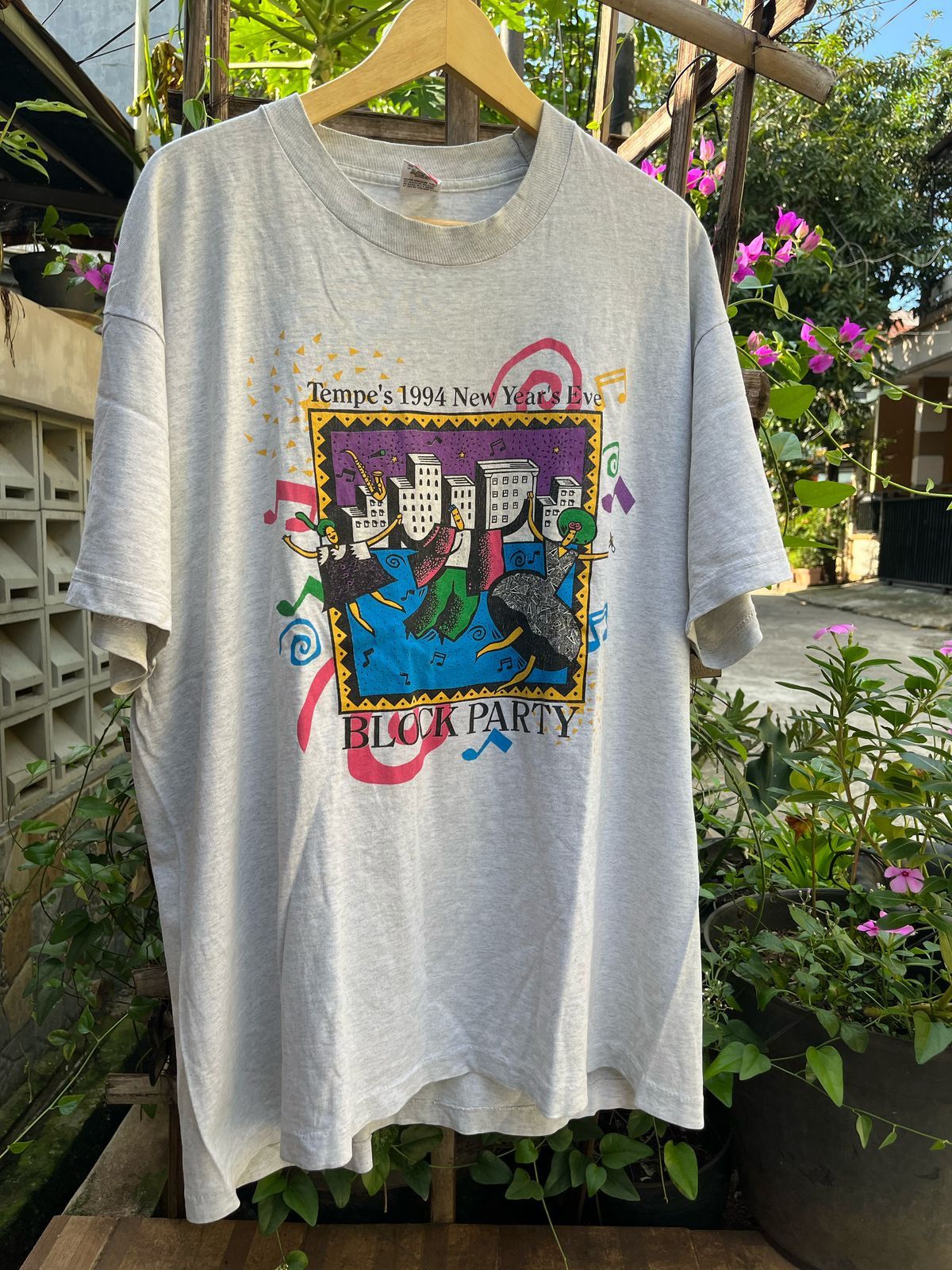Fruit Of The Loom × Vintage vintage tempe block party 1994 new york eve tshirt Size US XL / EU 56 / 4 - 1 Thumbnail