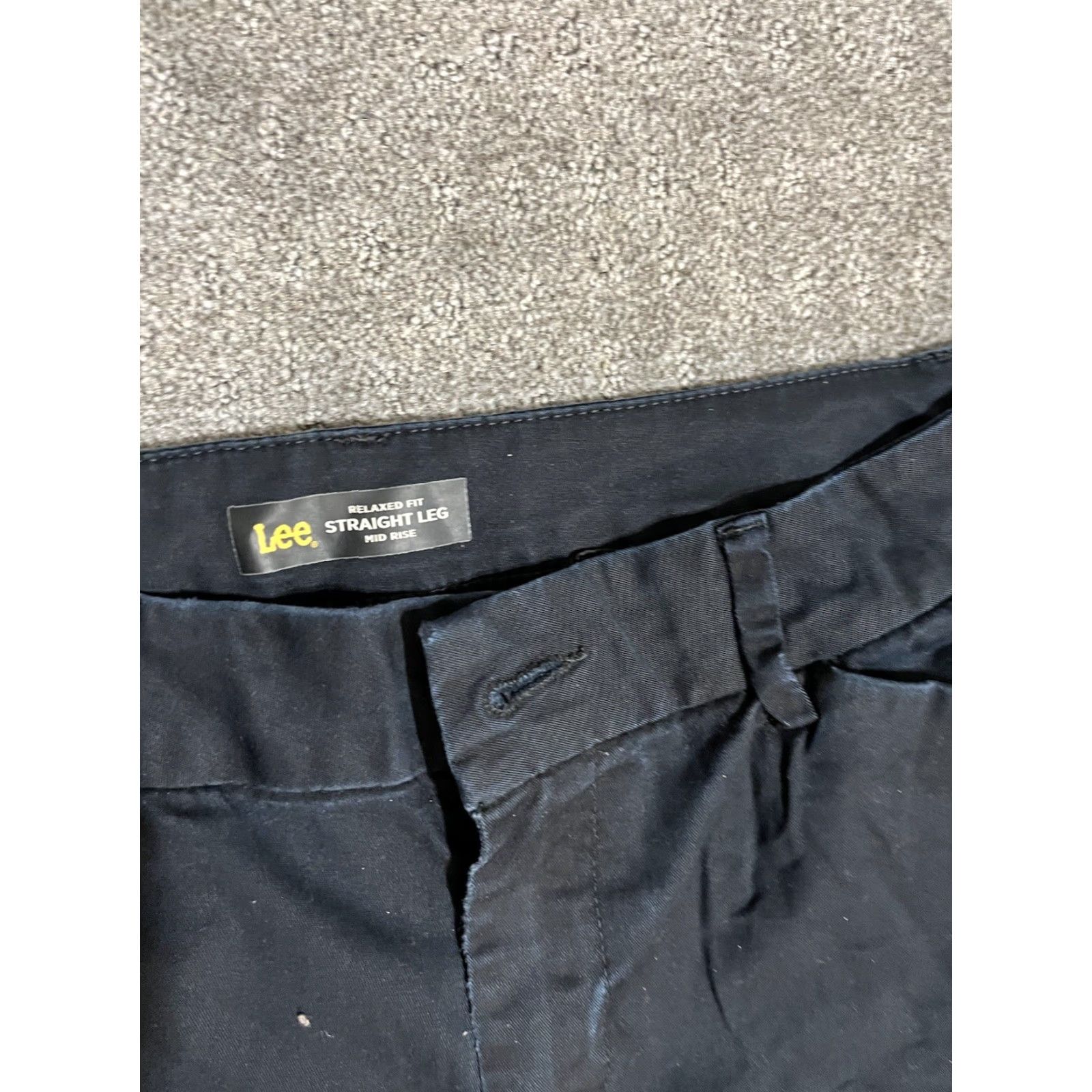 Lee LEE Women's Pant Straight Khaki All Day Mid Rise 10 Black Size 32" / US 10 / IT 46 - 5 Thumbnail
