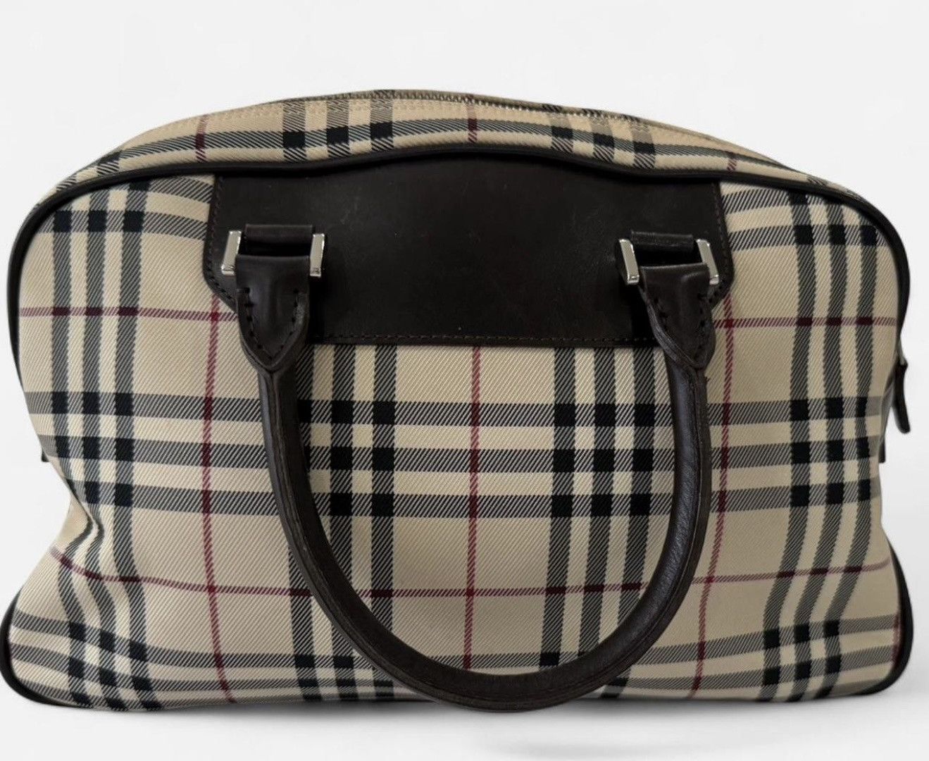 Burberry Burberry Classic Check Canvas Handbag Size ONE SIZE - 2 Thumbnail