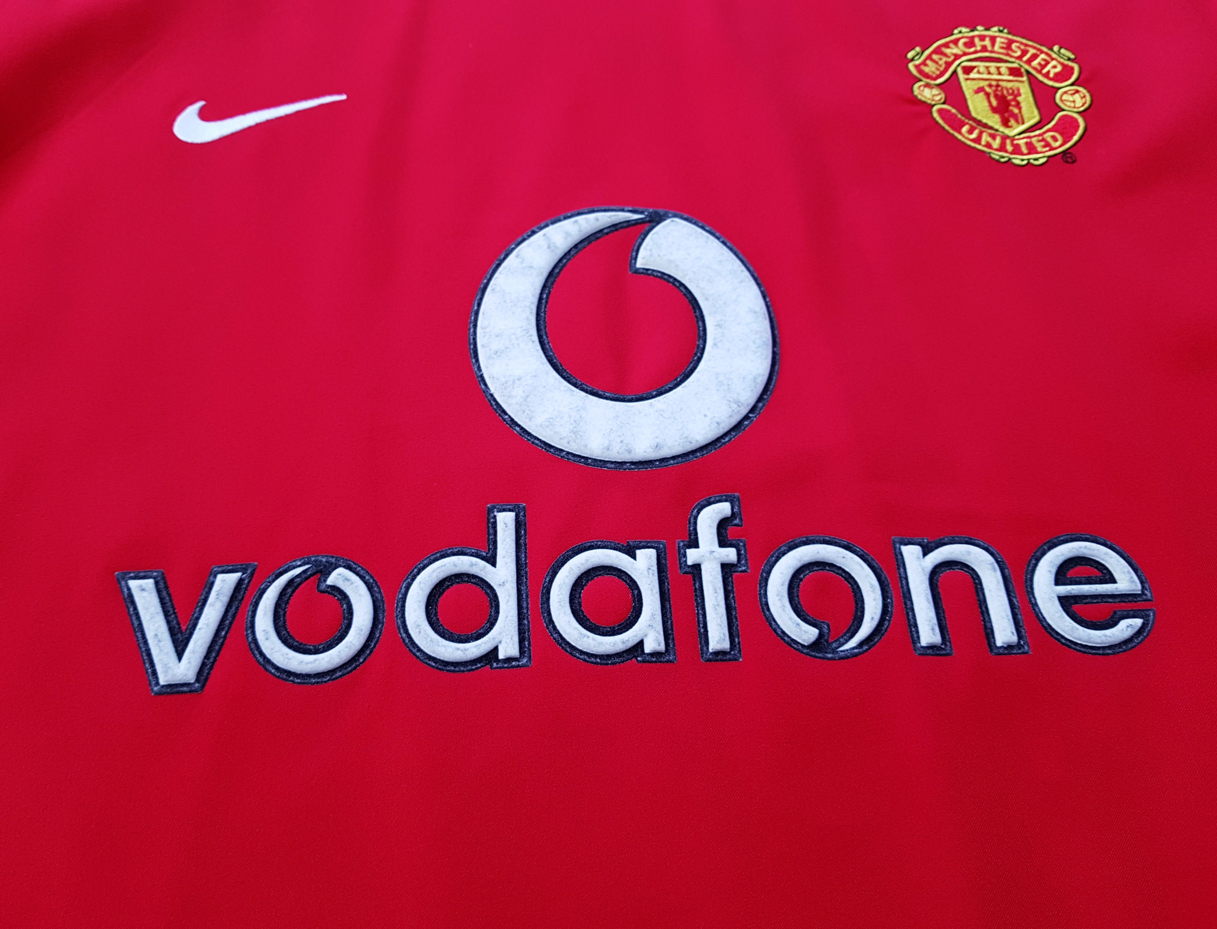 Nike MANCHESTER UNITED 2002 2004 NIKE HOME JERSEY SOCCER VODAFONE Size US XL / EU 56 / 4 - 6 Thumbnail