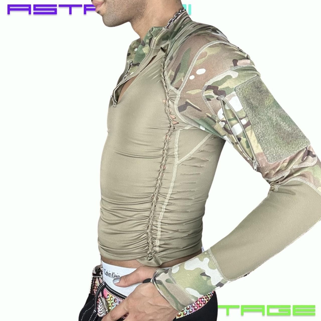 Other ASTROBOI* GREEN BRAIDED LYCRA CAMO COMPRESSION TOP _ SMALL Size US L / EU 52-54 / 3 - 2 Thumbnail