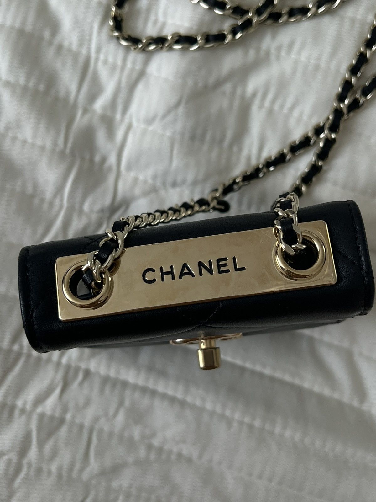 Chanel Chanel Lambskin Quilted Mini Trendy CC Chain Wallet Black Size ONE SIZE - 3 Thumbnail