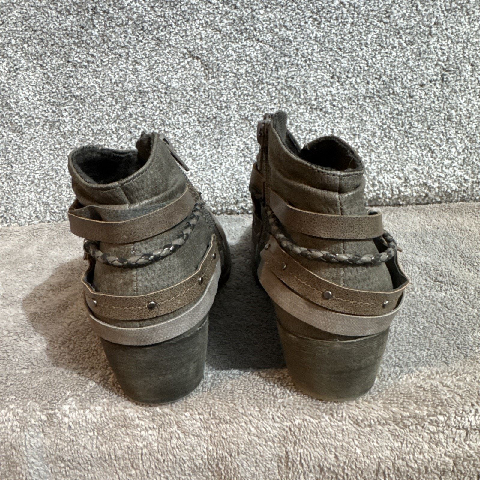 Other Retro Y2K SO Ankle Boots Womens 8 Boho Biker Faux Leather Size US 8 / IT 38 - 5 Thumbnail