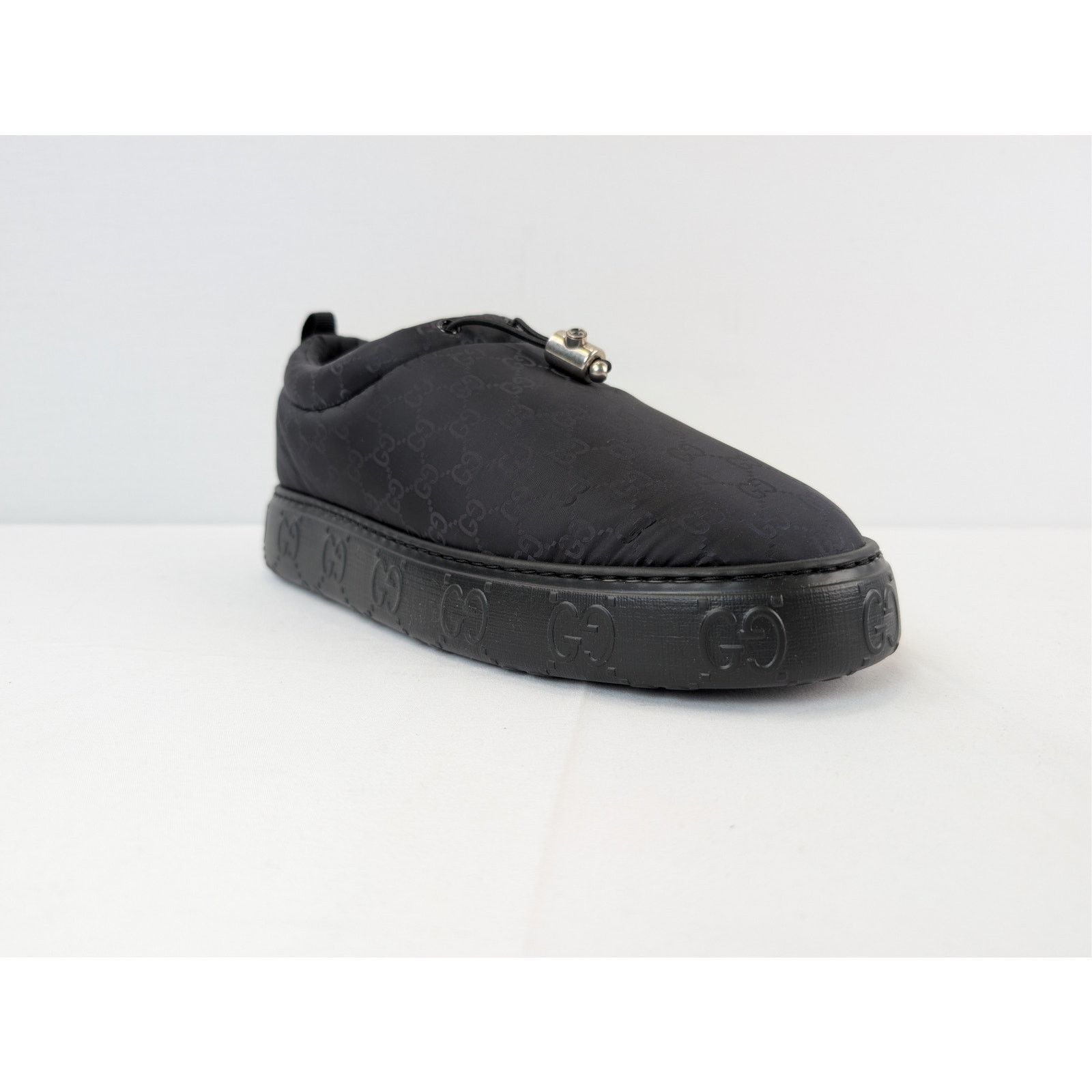 Gucci o1rshd1 M Nut Nylon Moccasin Shoes in Black Size US 10.5 / EU 43-44 - 2 Thumbnail
