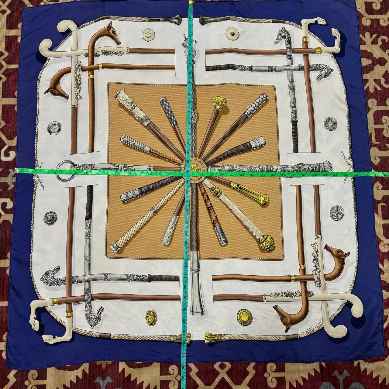 Hermes Vintage Hermes Silk Luxury Scarf Babushka Size ONE SIZE - 10 Thumbnail