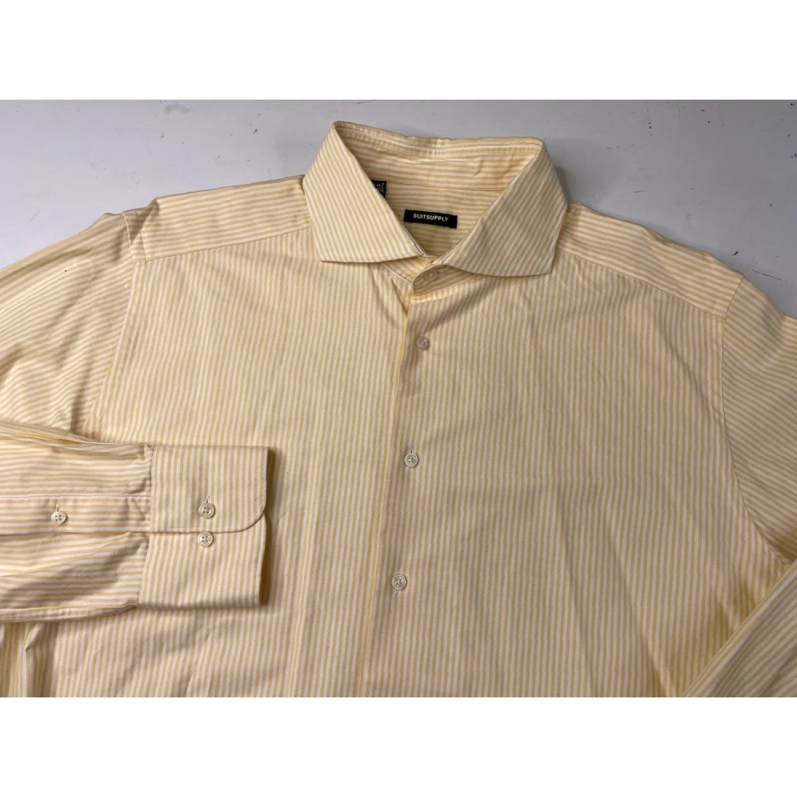 Suitsupply Suitsupply Dress Shirt Striped Long Sleeve Button-Down 17.5 Multicolor Cotton Men Regular 44/17.5 Size 48R - 2 Thumbnail