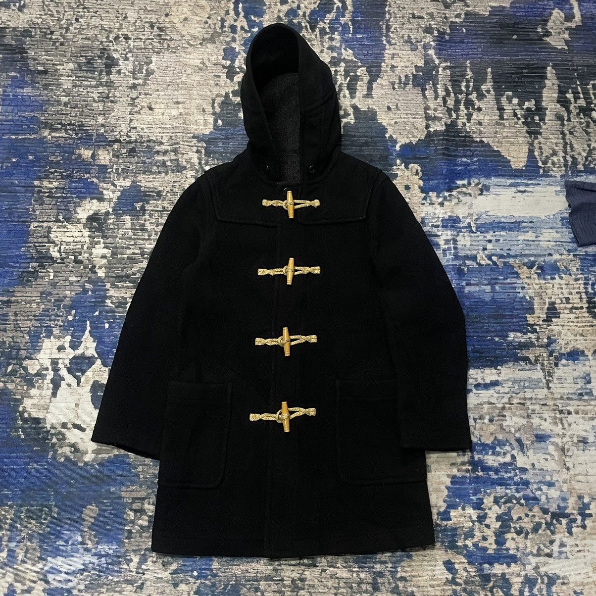 Uniqlo 🇯🇵 Vintage Uniqlo Wool Hooded Duffle Long Coat Button Jacket Size US M / EU 48-50 / 2 - 1 Thumbnail