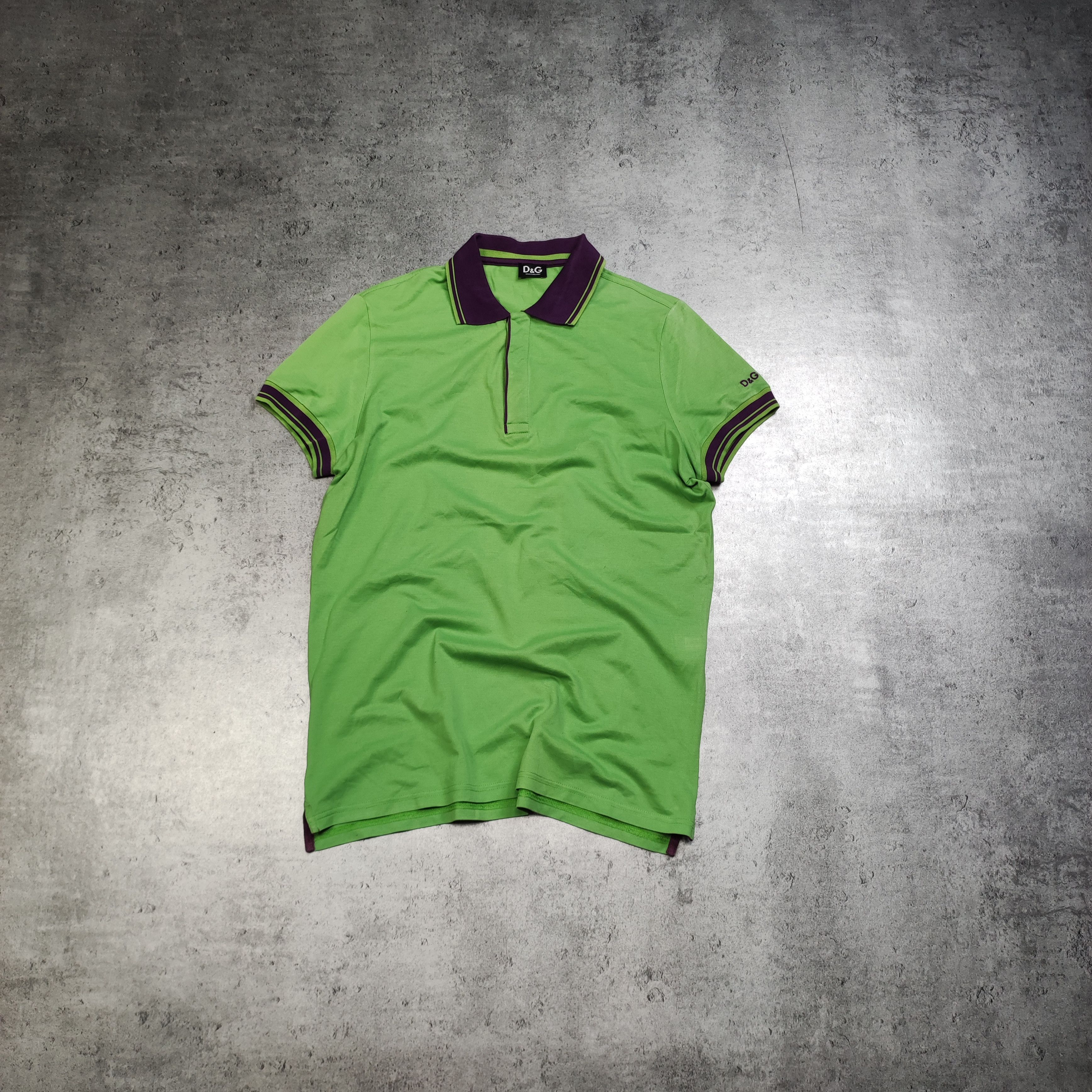 Dolce & Gabbana × Vintage RARE Vintage Luxury Dolce & Gabbana Green Polo Shirt Size US L / EU 52-54 / 3 - 1 Thumbnail