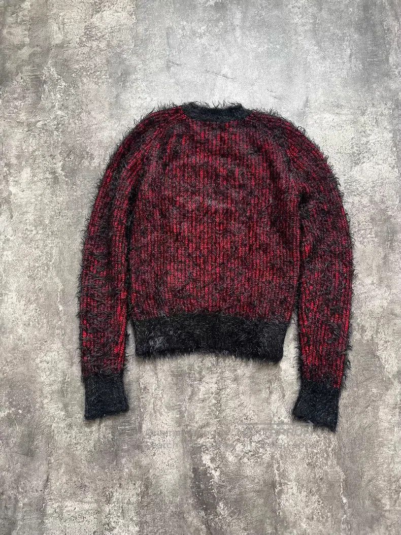 Saint Laurent Paris Saint Laurent Paris Black and Red Mohair Wool Sweater Size US S / EU 44-46 / 1 - 6 Thumbnail