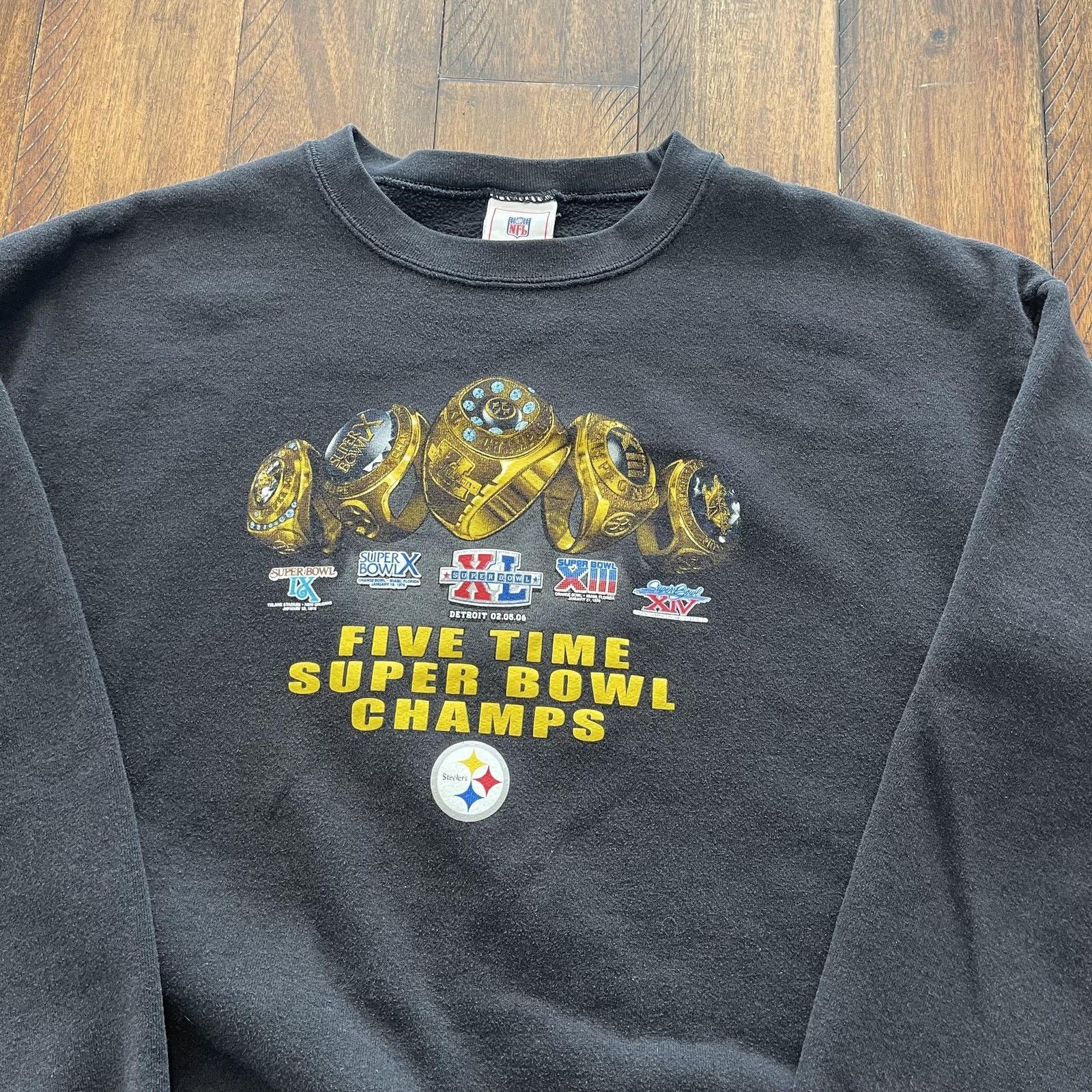NFL Pittsburgh Steelers Sweatshirt Mens Super Bowl Champs Top Size US XL / EU 56 / 4 - 3 Thumbnail