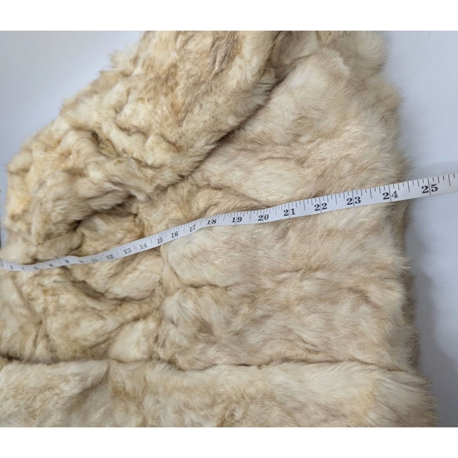 Vintage Vintage Dyed Rabbit Fur Coat - Women's M Beige Cream Hong Kong Mob Wife Luxury Size M / US 6-8 / IT 42-44 - 7 Thumbnail