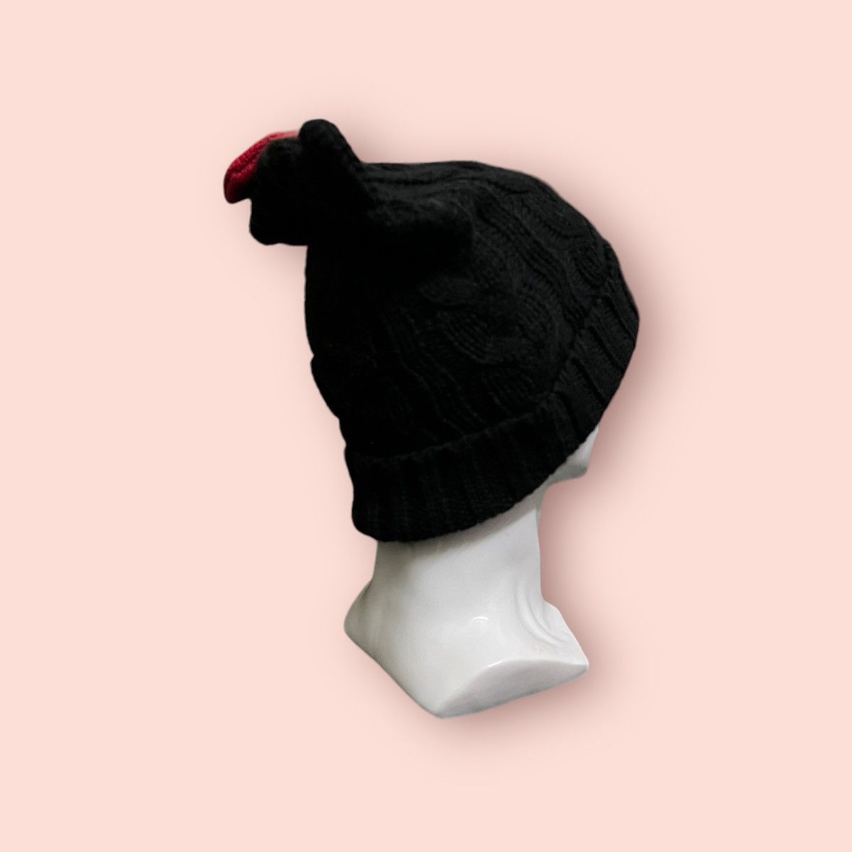 Anime × Cartoon Network × Japanese Brand RARE HELLO KITTY CAT EARS RED RIBBON KNITTED BEANIE Size ONE SIZE - 16 Thumbnail