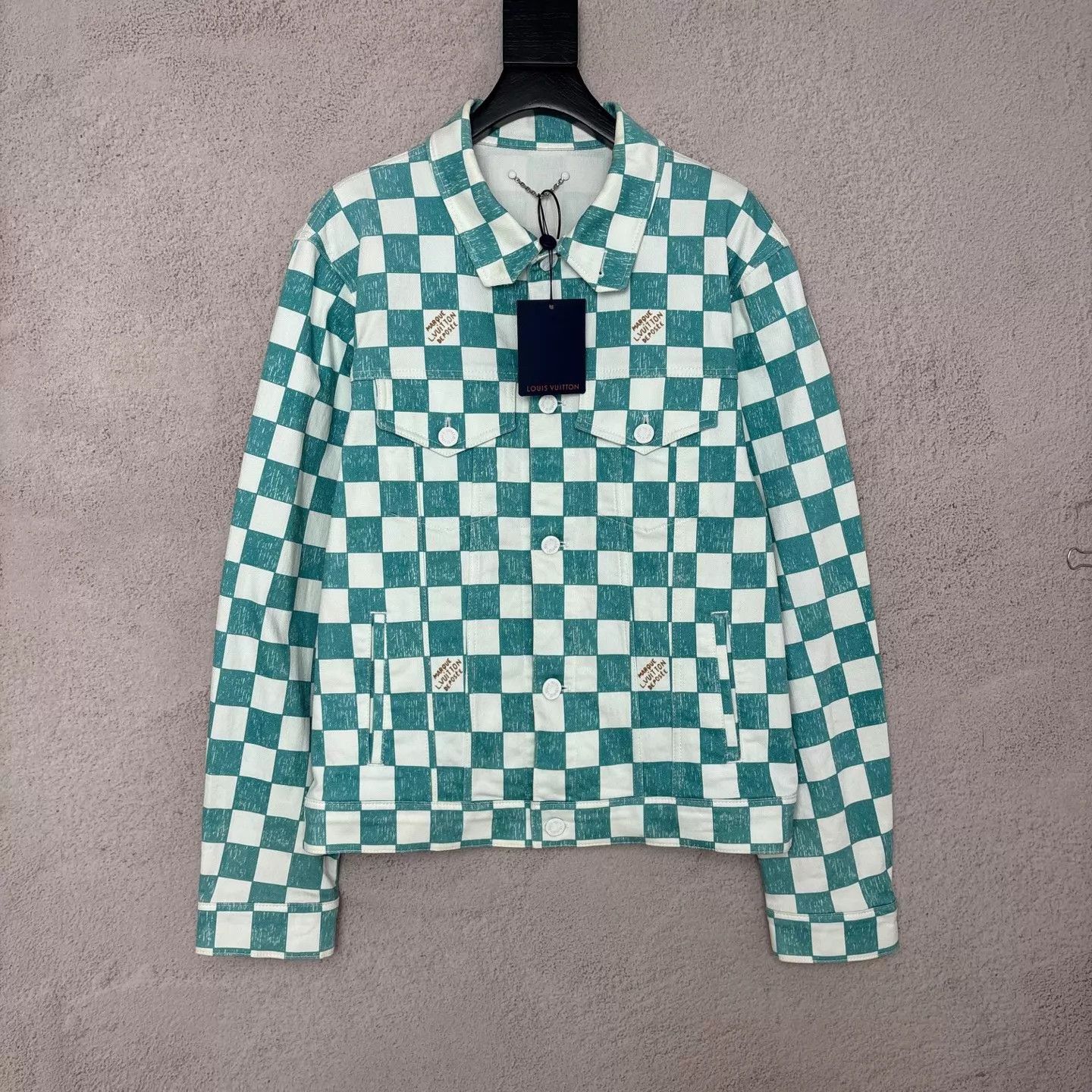 Louis Vuitton LV Checkerboard Tiffany Denim Jacket 54 New Size US L / EU 52-54 / 3 - 1 Thumbnail
