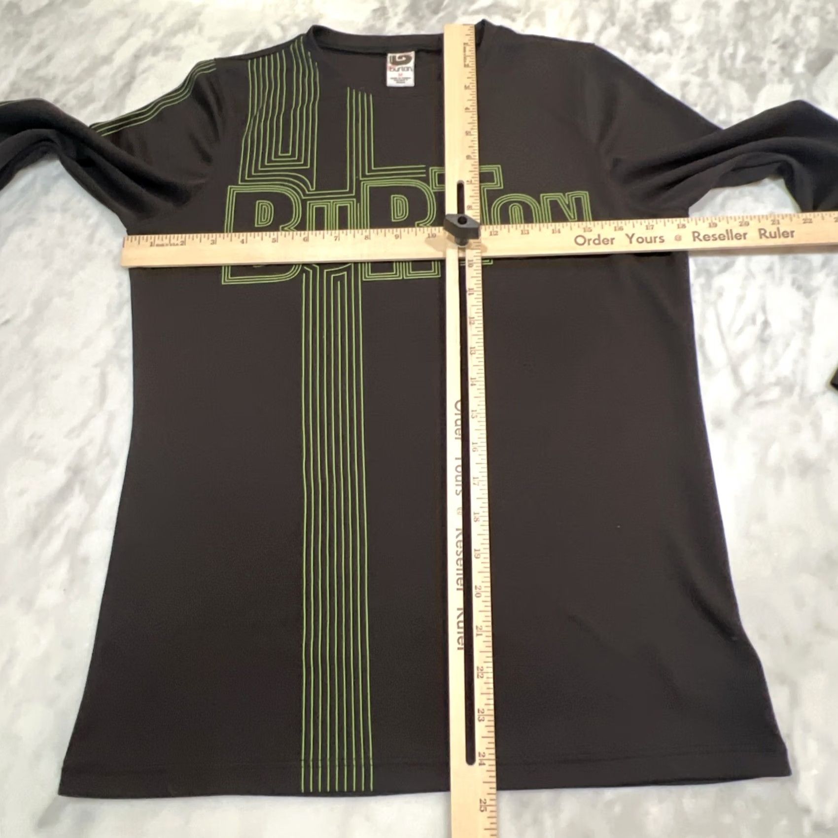 Burton Burton Shirt Men’s Medium Black Green Long Sleeve Graphic Print Polyester Size US M / EU 48-50 / 2 - 6 Thumbnail