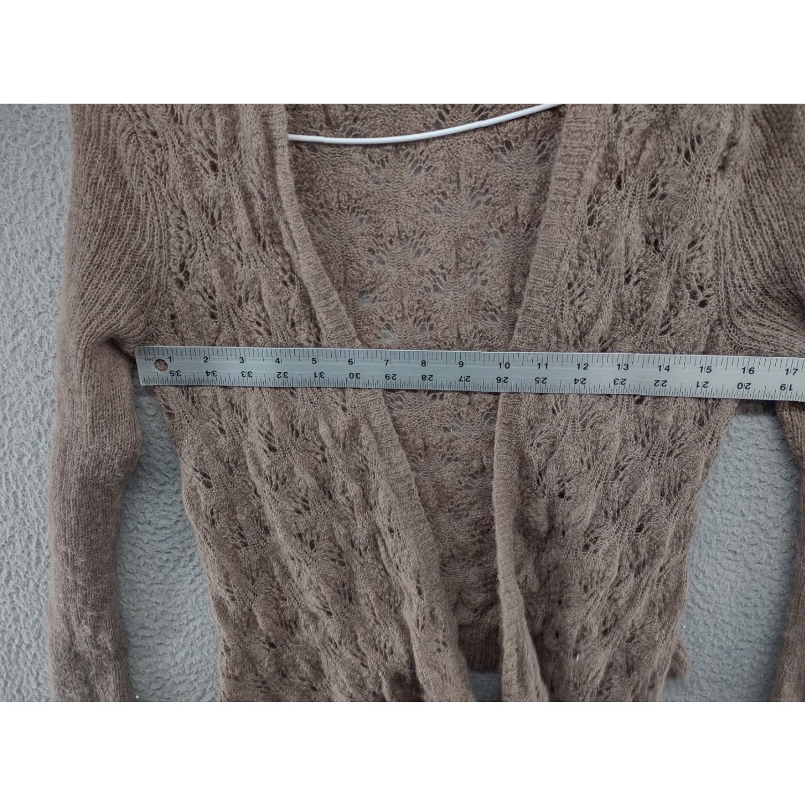 Vintage LC Lauren Conrad Open Front Lightweight Wool Blend Cardigan Sweater XS Brown Women Size XS / US 0-2 / IT 36-38 - 5 Thumbnail