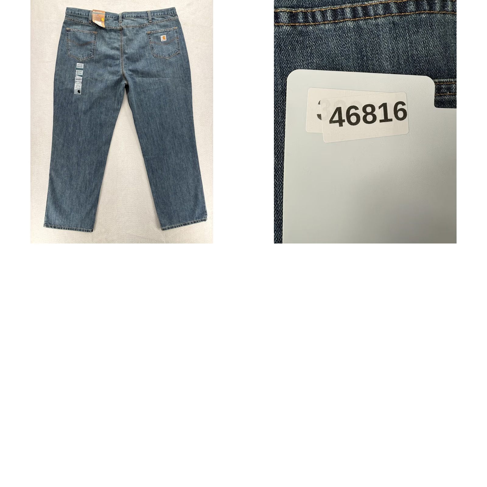 Carhartt VINTAGE Carhartt Holter Jeans Mens 50x32 Blue Medium Wash Relaxed Straight Denim NWT Size US 34 / EU 50 - 9 Thumbnail