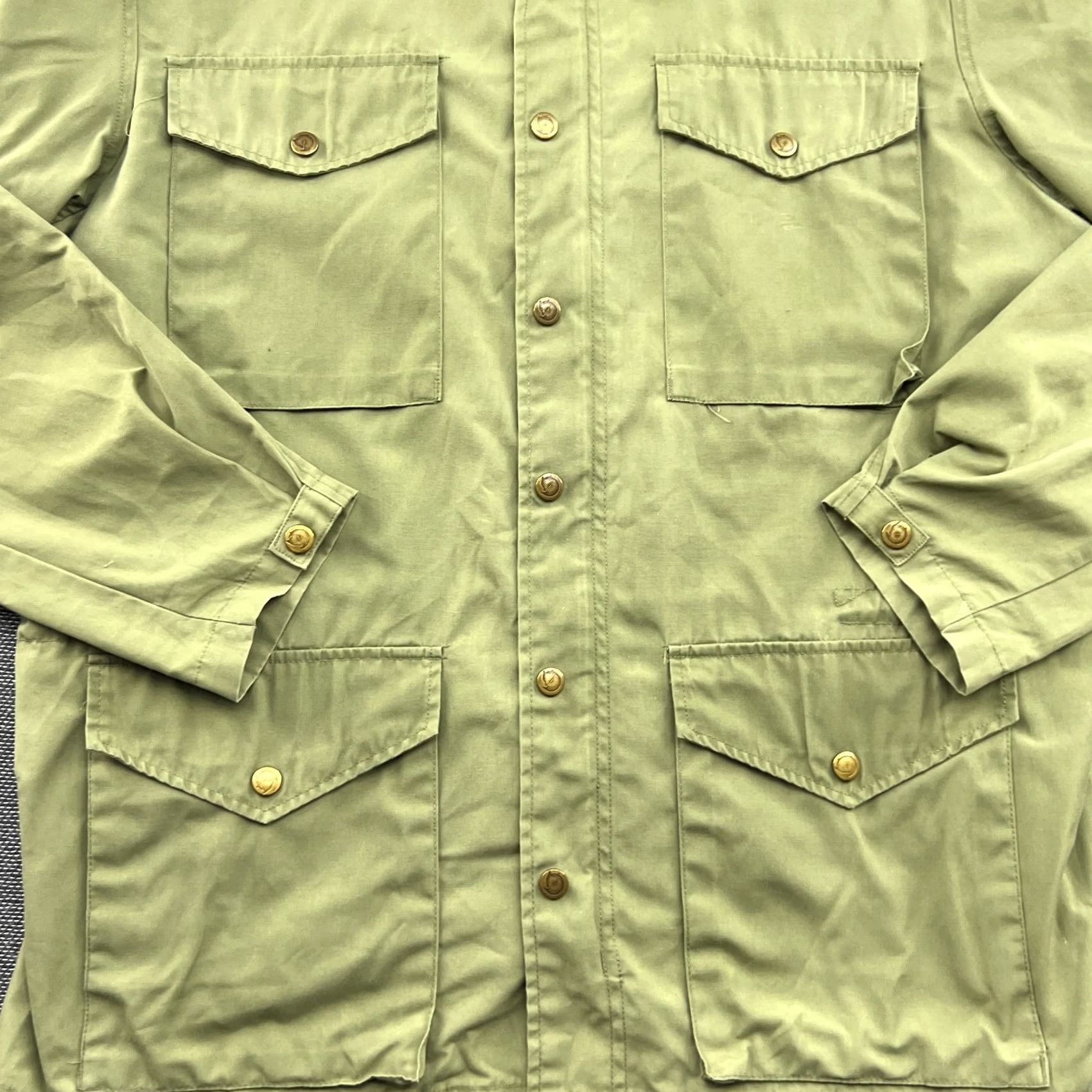 Vintage Vintage Fjallraven Raven Jacket Size 54 Green Hooded Pockets G-1000 Mens Size US L / EU 52-54 / 3 - 4 Thumbnail